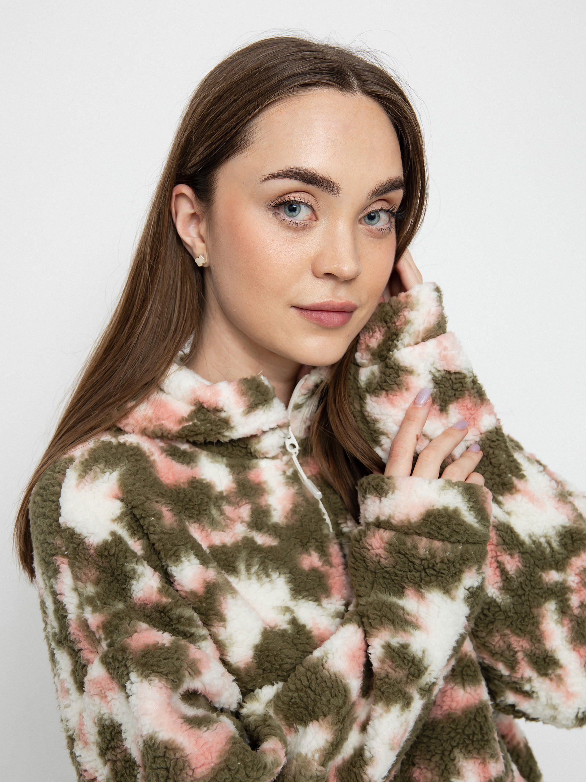 Női Roxy Like A Lucky Day Printed Polár pulóver (deep lichen green nimal)