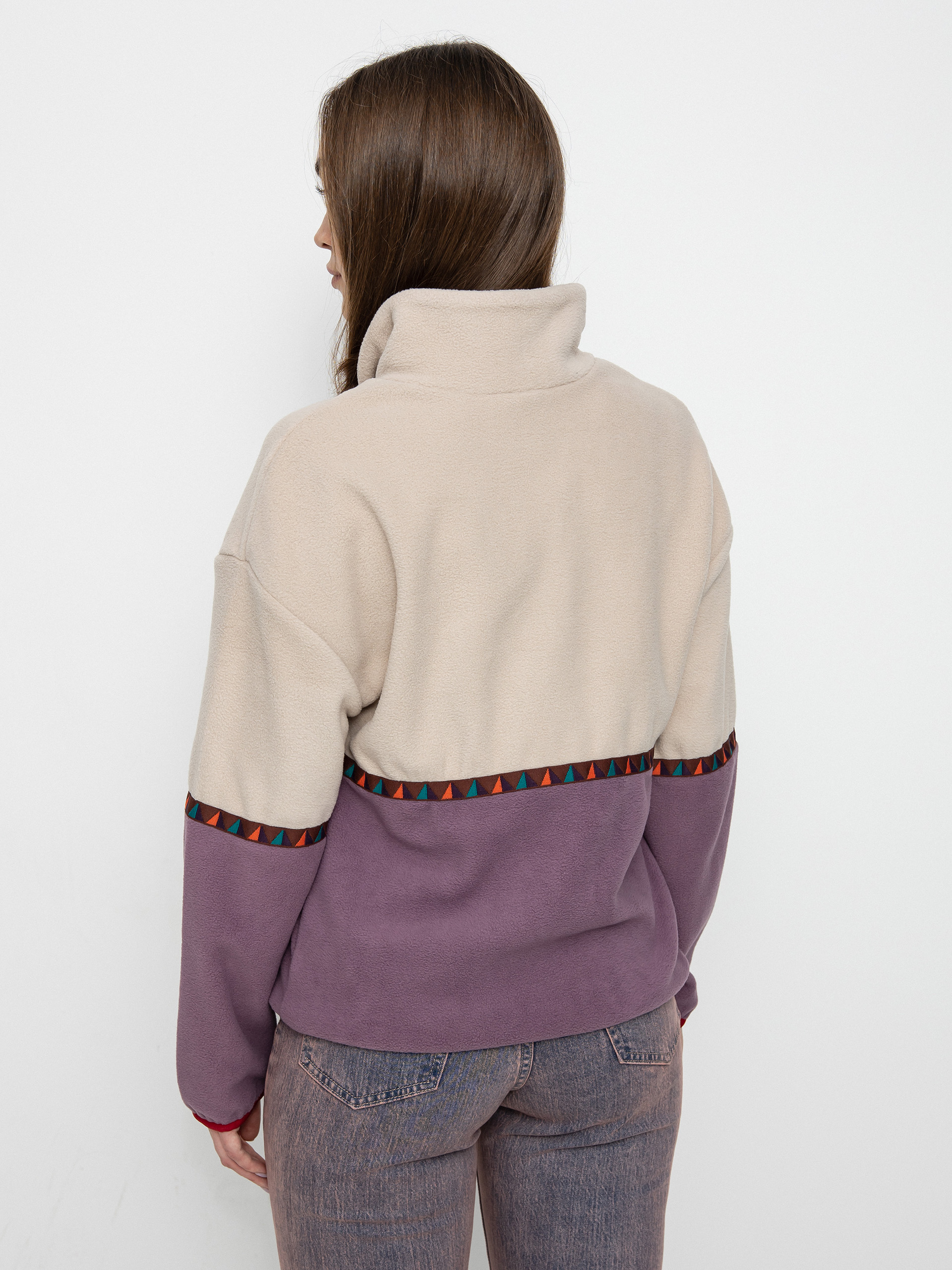 Női Iriedaily Holina Fleece Troyer Polár pulóver (beige)