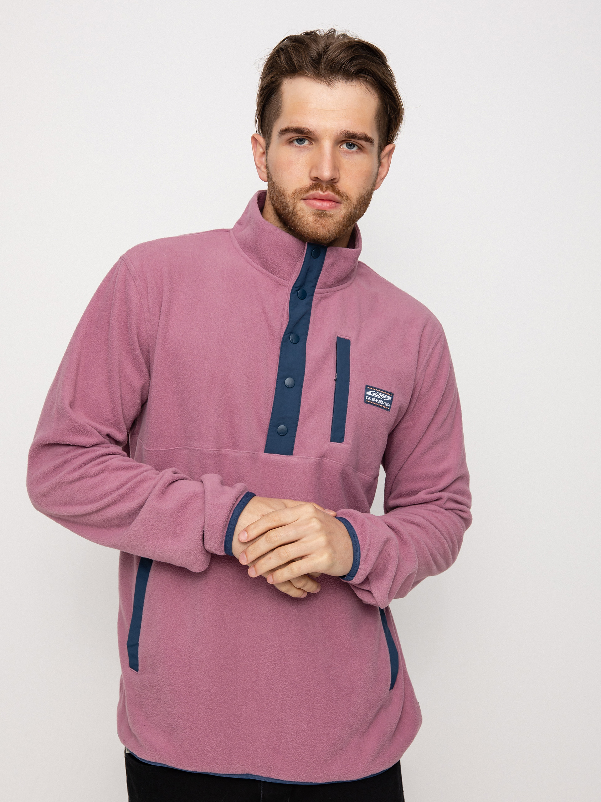 Férfi Quiksilver No Destination 2 Polár pulóver (dusty orchid)