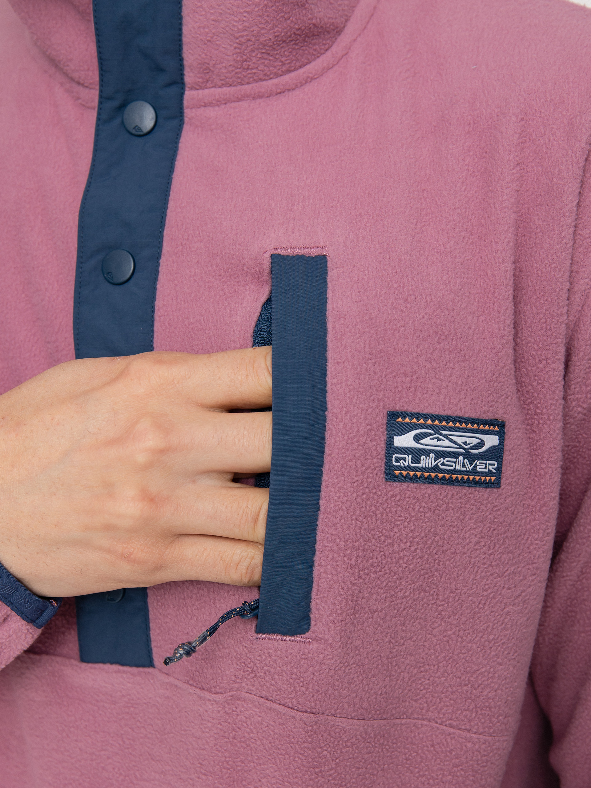 Férfi Quiksilver No Destination 2 Polár pulóver (dusty orchid)