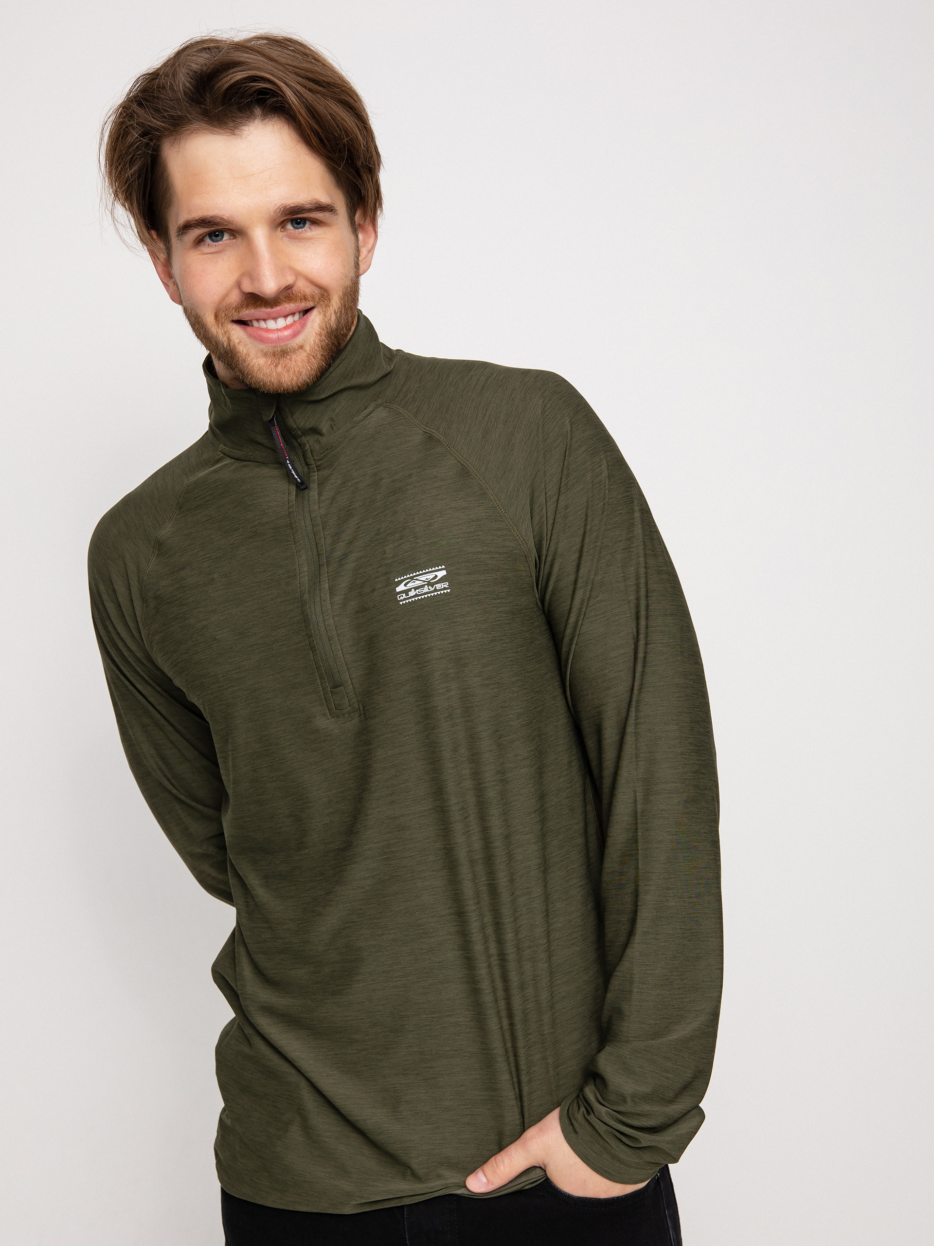 Férfi Quiksilver Coast Runner Polár pulóver (grape leaf heather)