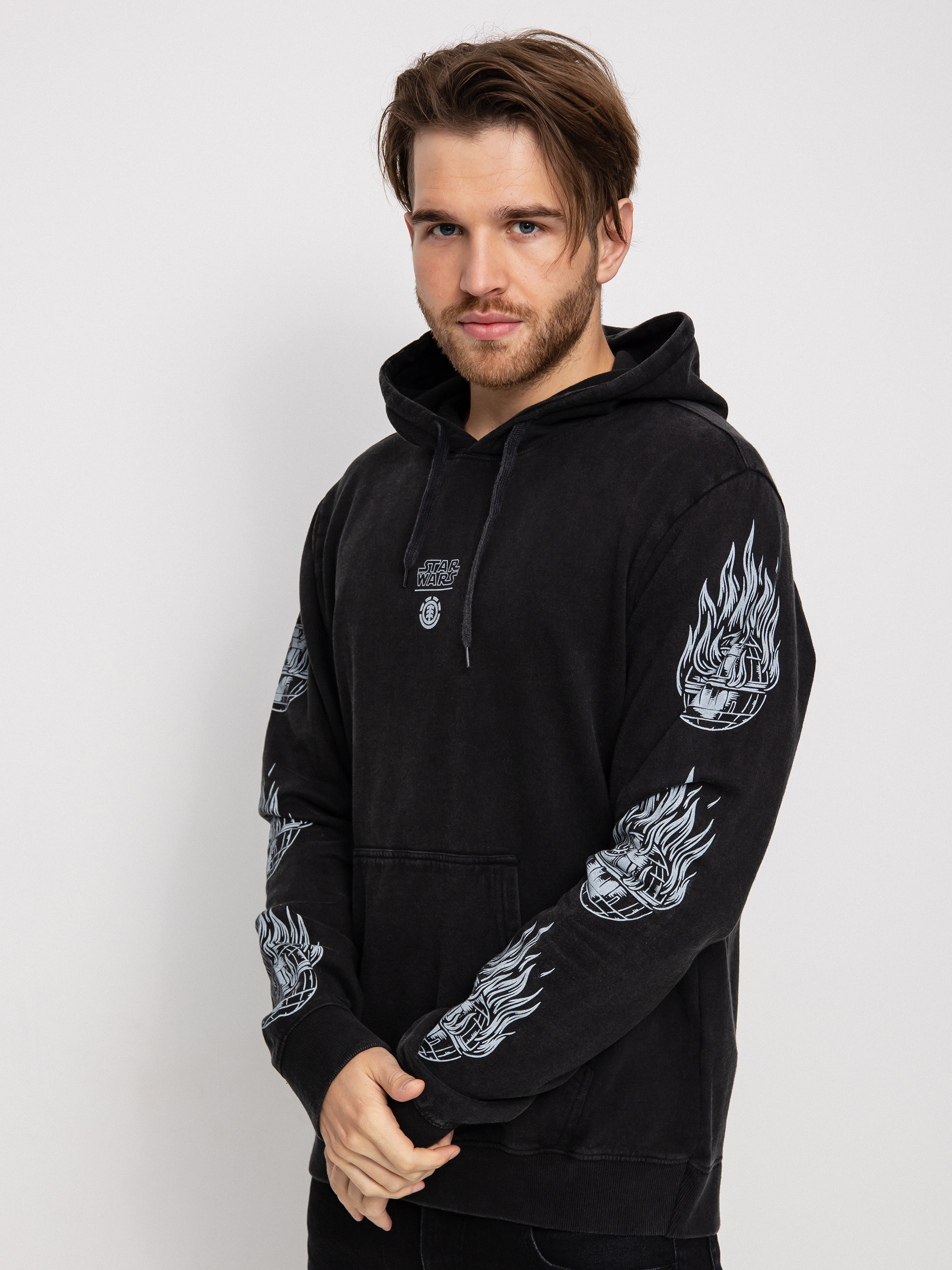 Element Deathstar Pulóver (washed black)
