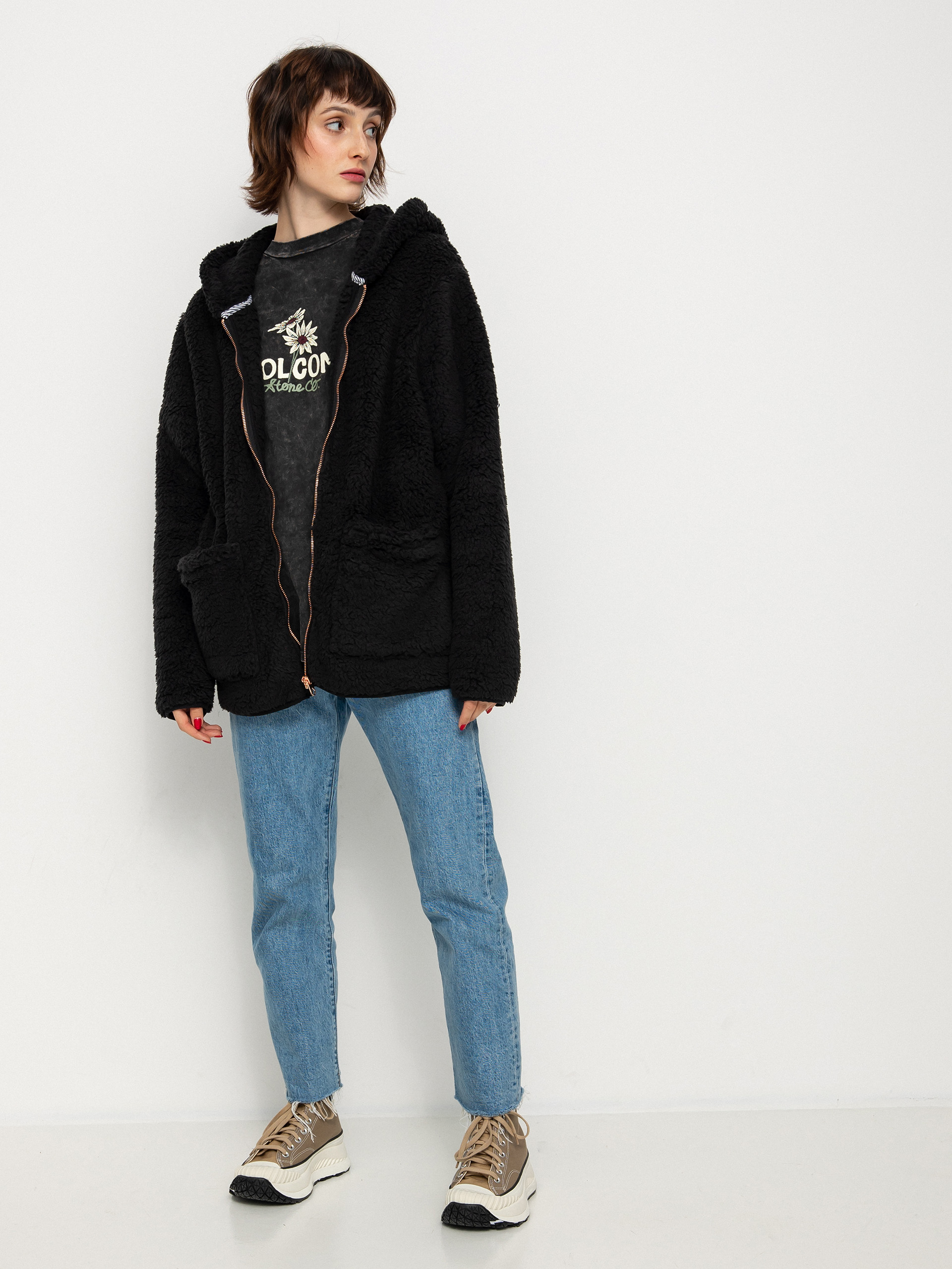 Volcom Lil Phuz Up Pulóver Wmn (black)