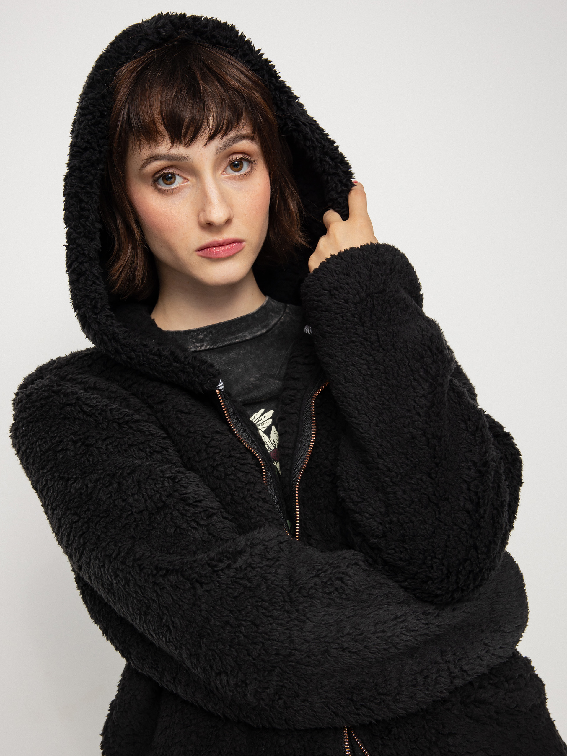 Volcom Lil Phuz Up Pulóver Wmn (black)