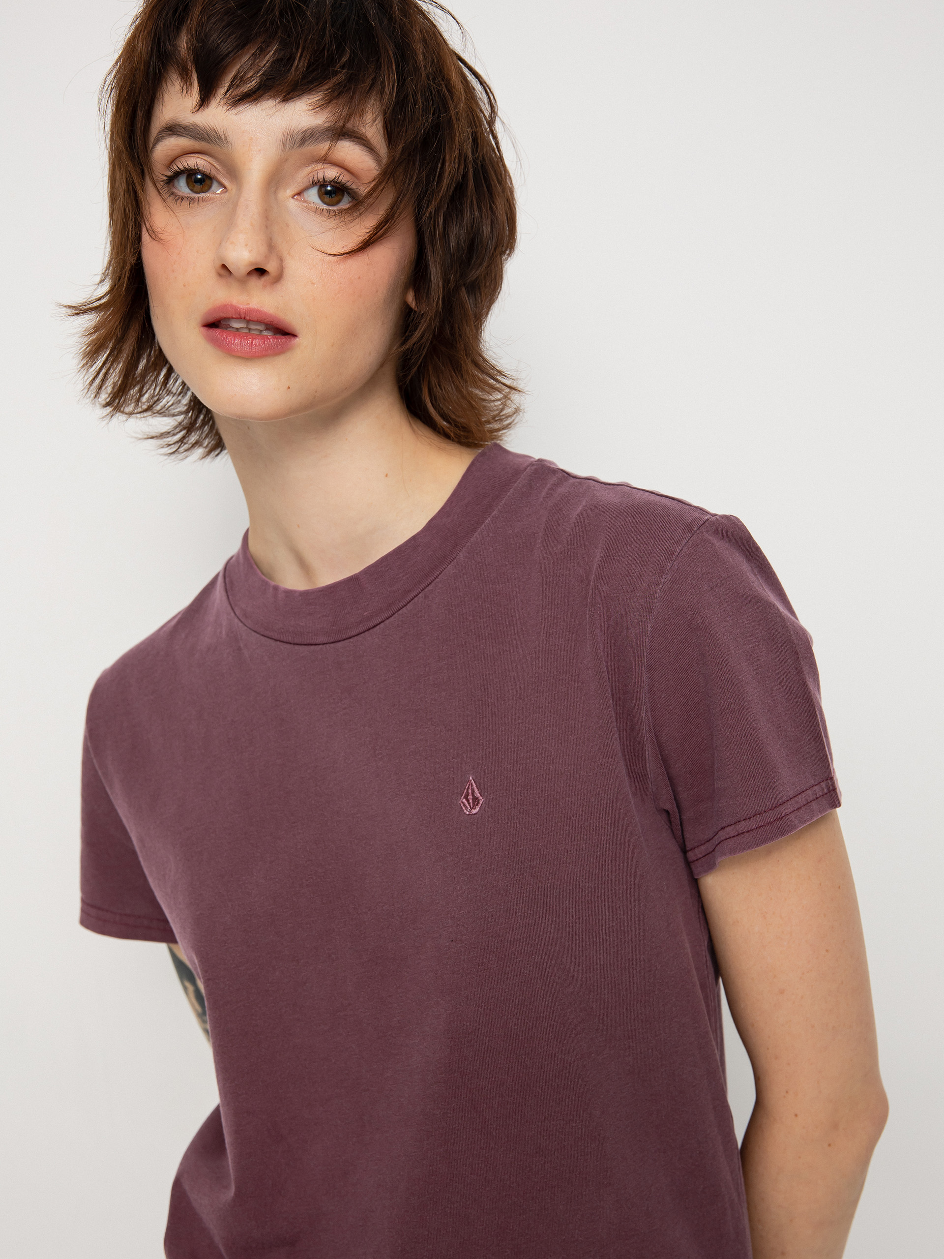 Volcom Solid Stone Emb póló Wmn (burgundy)