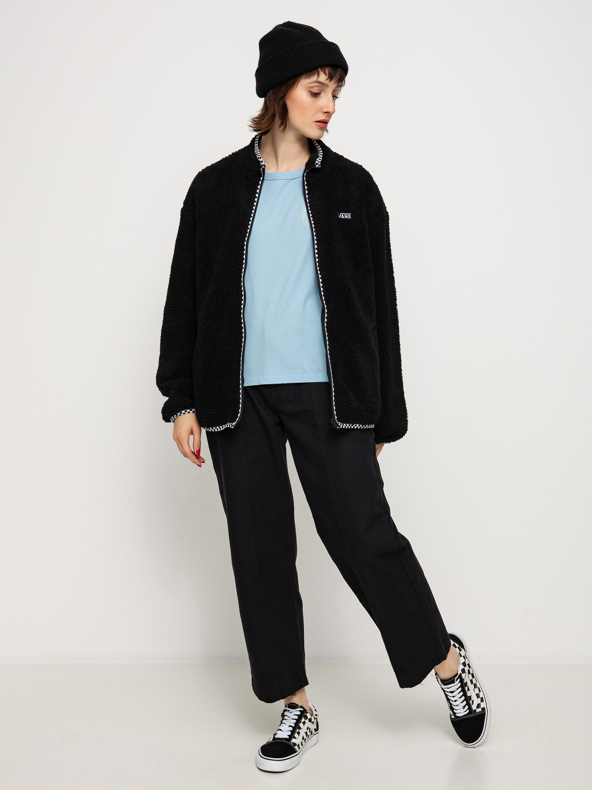 Vans Griffen Ls Rpf Zip Polár pulóver Wmn (black)