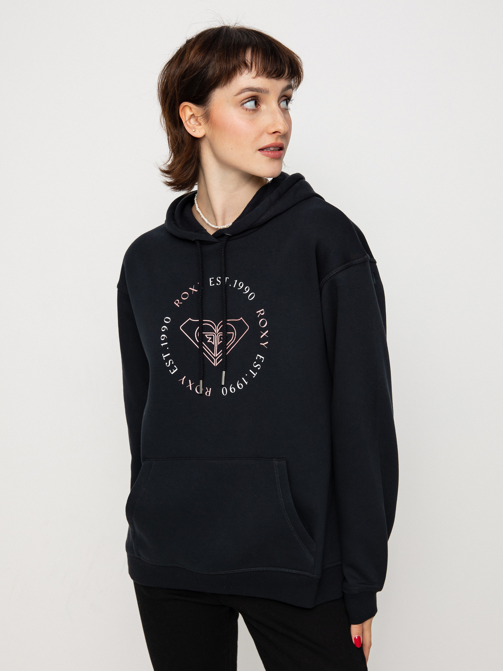 Roxy Surf Stoked Hoodie Brushed A Pulóver Wmn (anthracite)