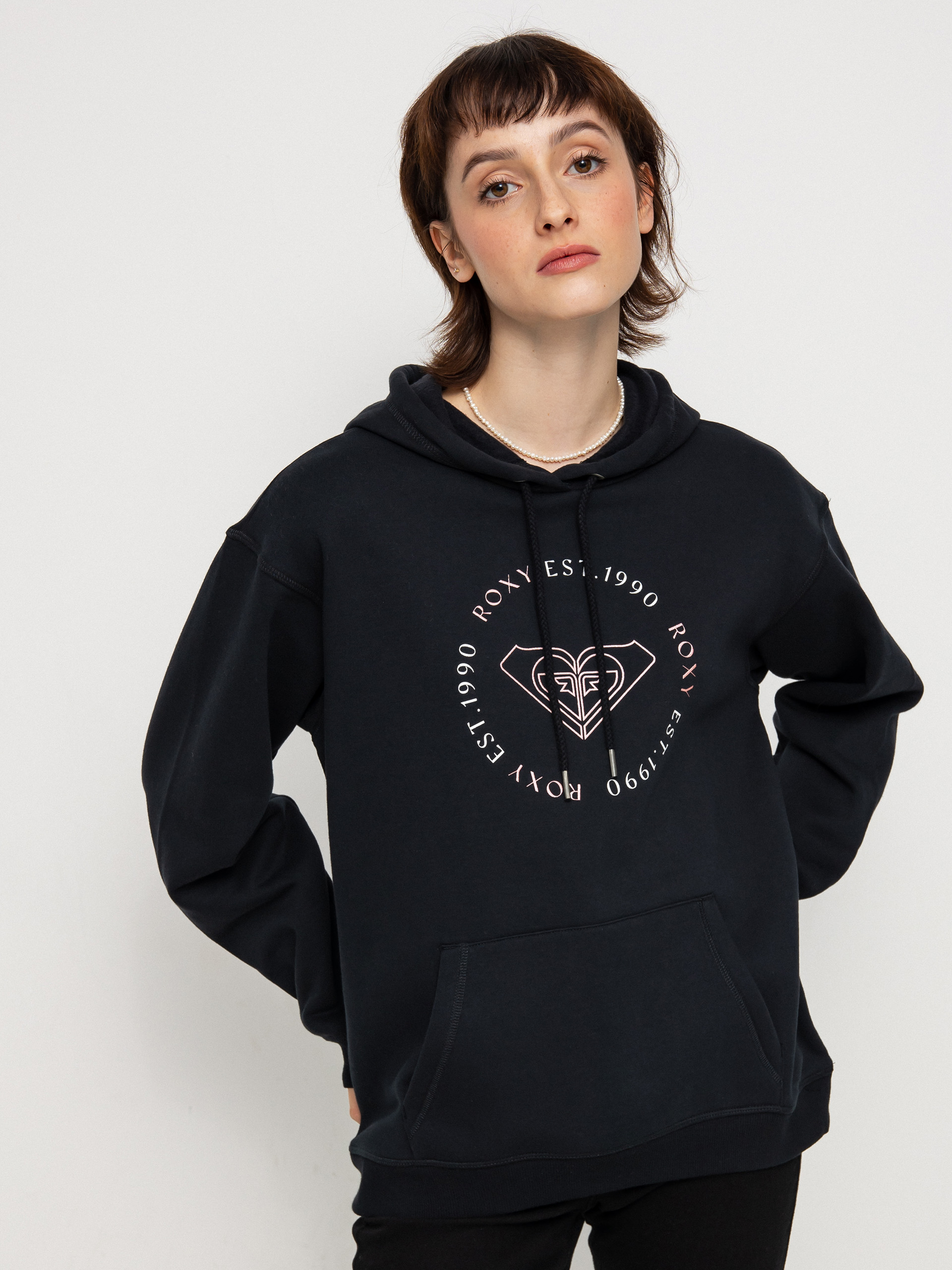 Roxy Surf Stoked Hoodie Brushed A Pulóver Wmn (anthracite)