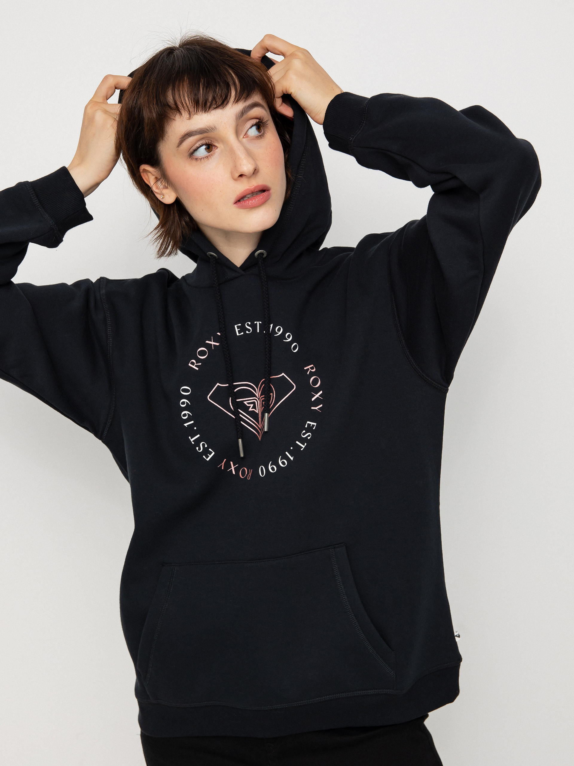 Roxy Surf Stoked Hoodie Brushed A Pulóver Wmn (anthracite)