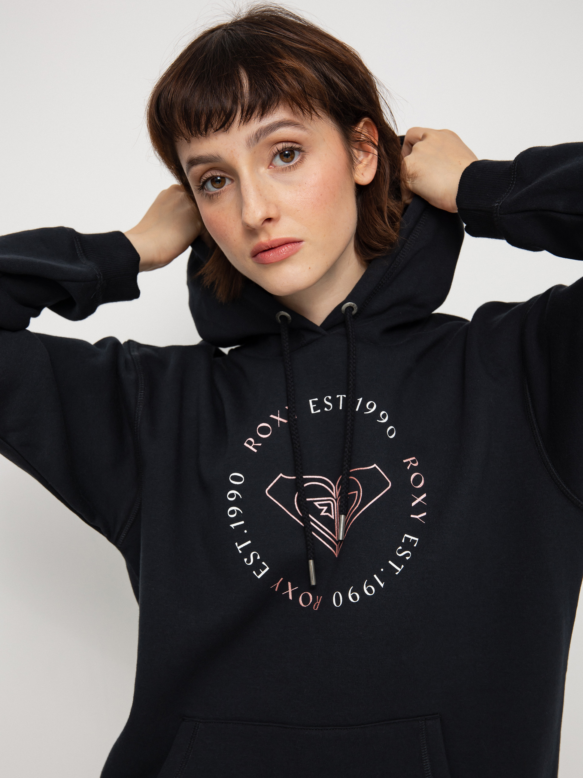 Roxy Surf Stoked Hoodie Brushed A Pulóver Wmn (anthracite)