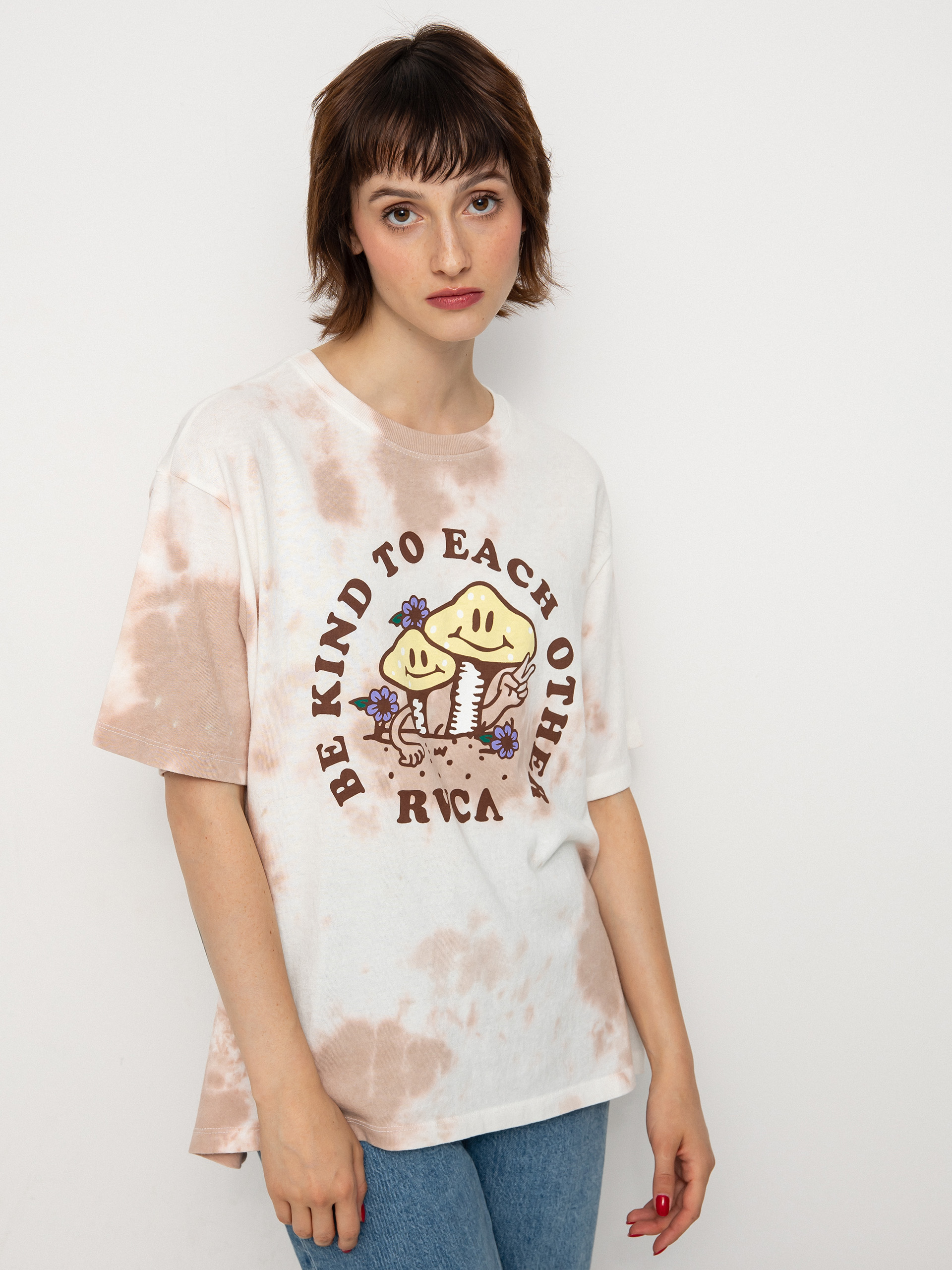 RVCA Be Kind póló Wmn (dusty rose)