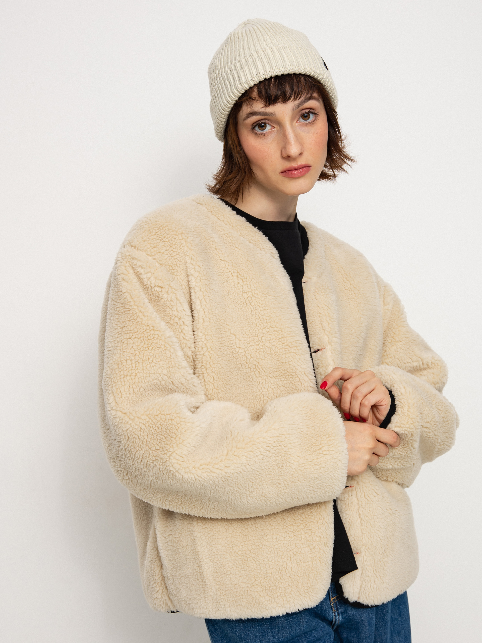 Brixton Sherpa Reversible Padded Dzseki Wmn (mars red praire floral)