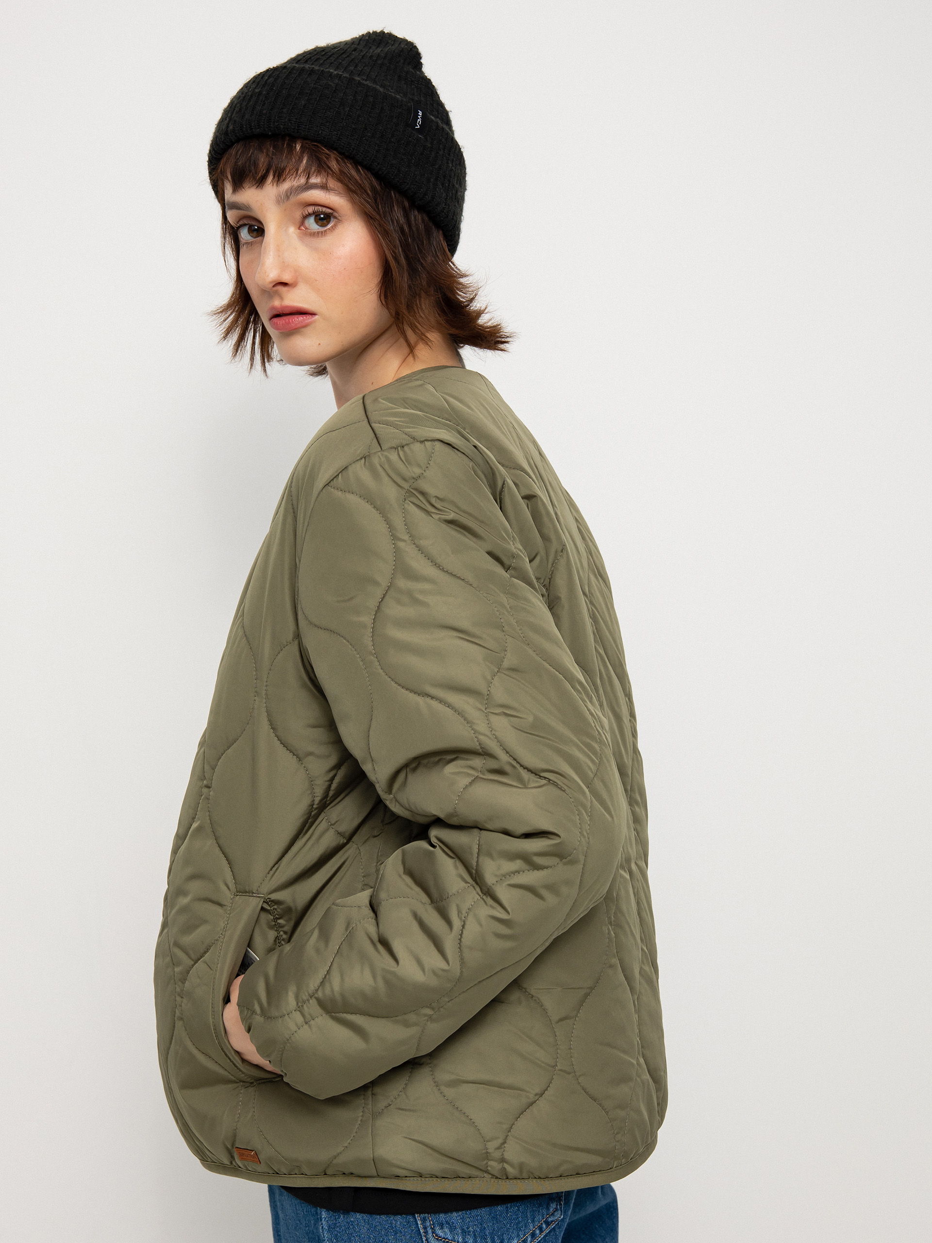Brixton Sherpa Reversible Padded Dzseki Wmn (military olive)