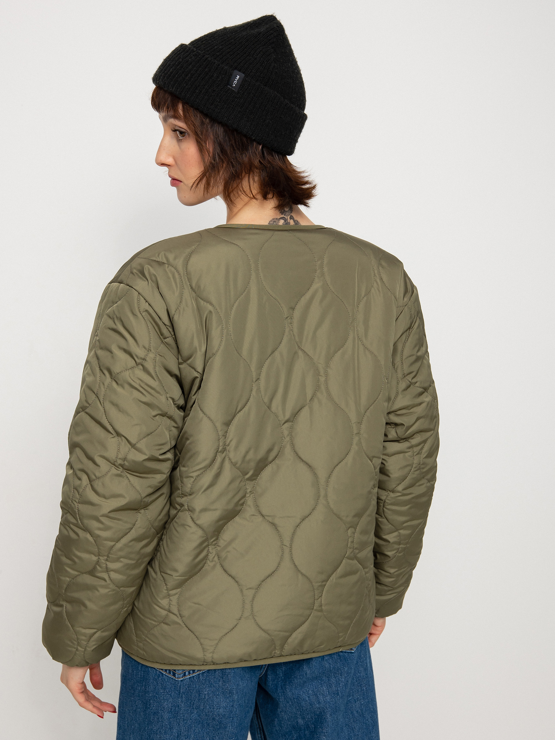 Brixton Sherpa Reversible Padded Dzseki Wmn (military olive)
