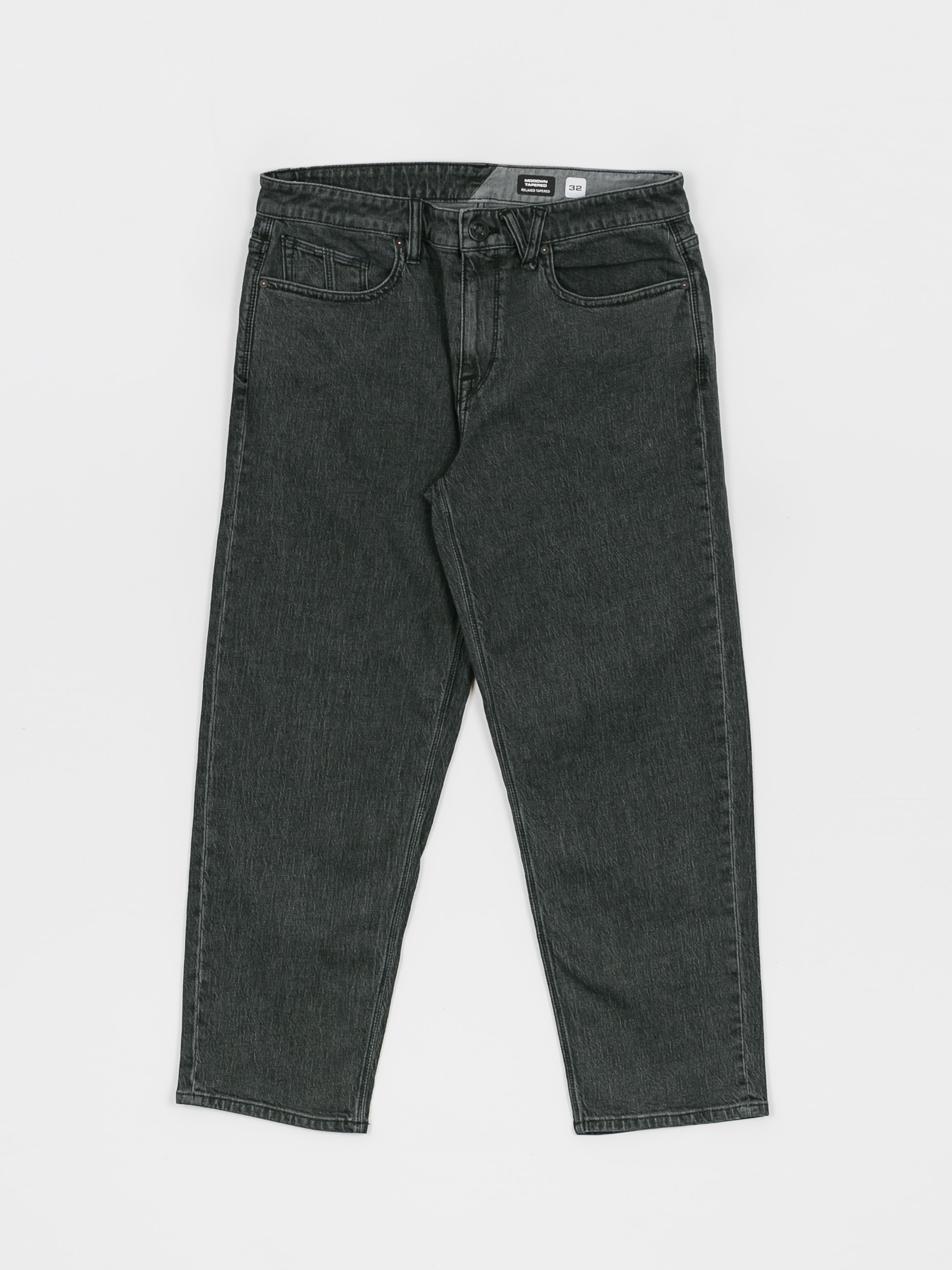 Volcom Modown Tapered Denim Kisnadrág (stoney black)