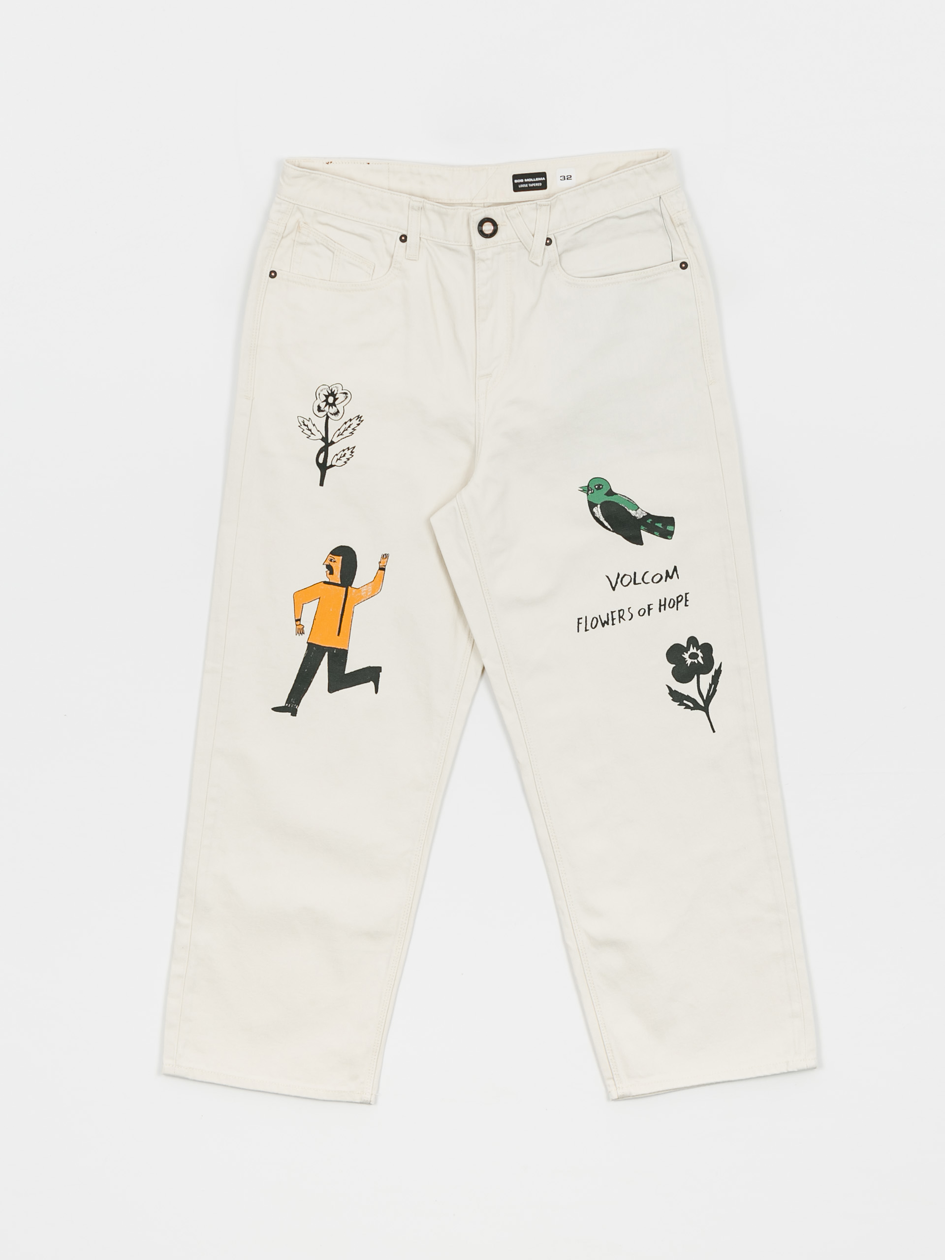 Volcom Fa Bob Mollema Denim Kisnadrág (whitecap grey)