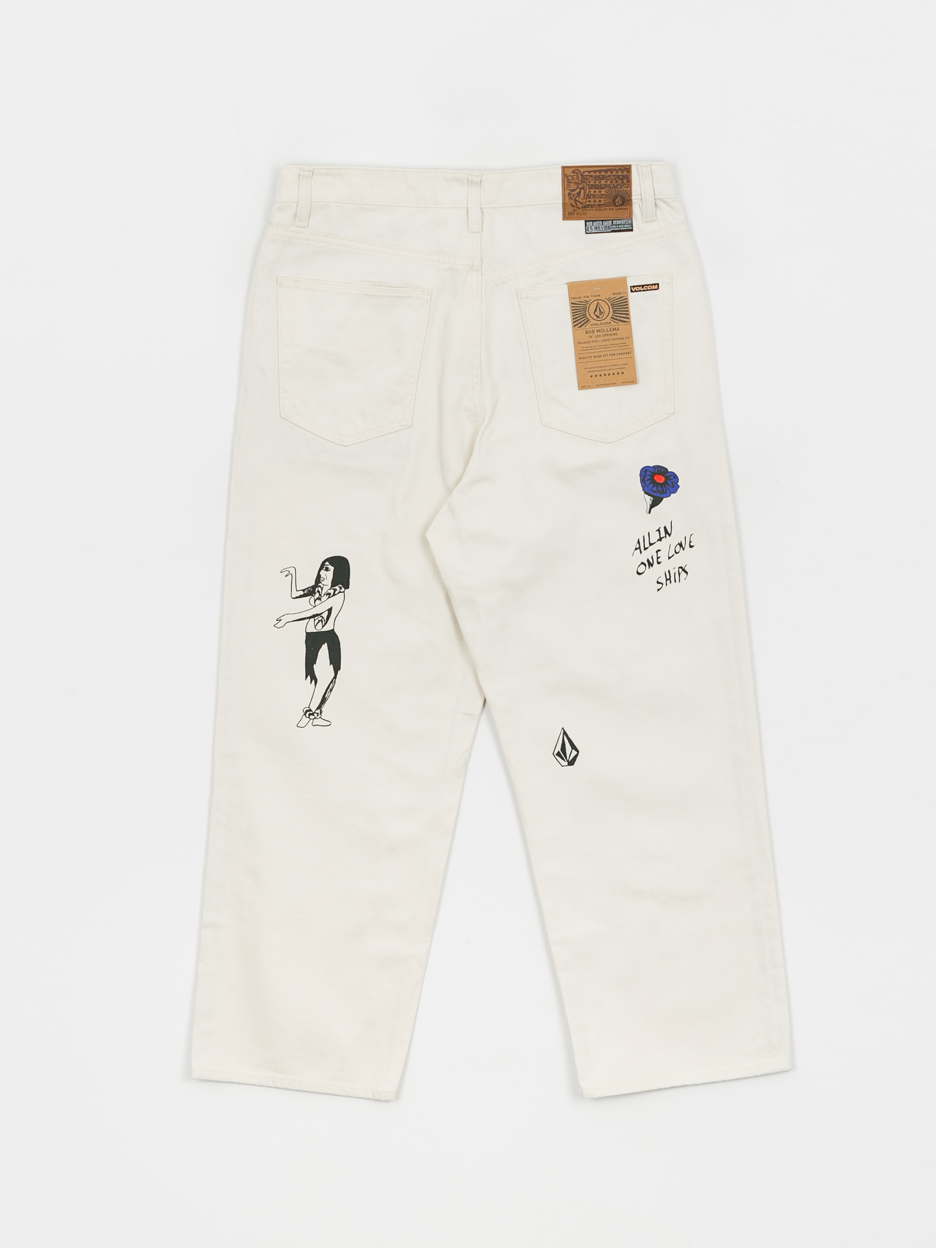 Volcom Fa Bob Mollema Denim Kisnadrág (whitecap grey)