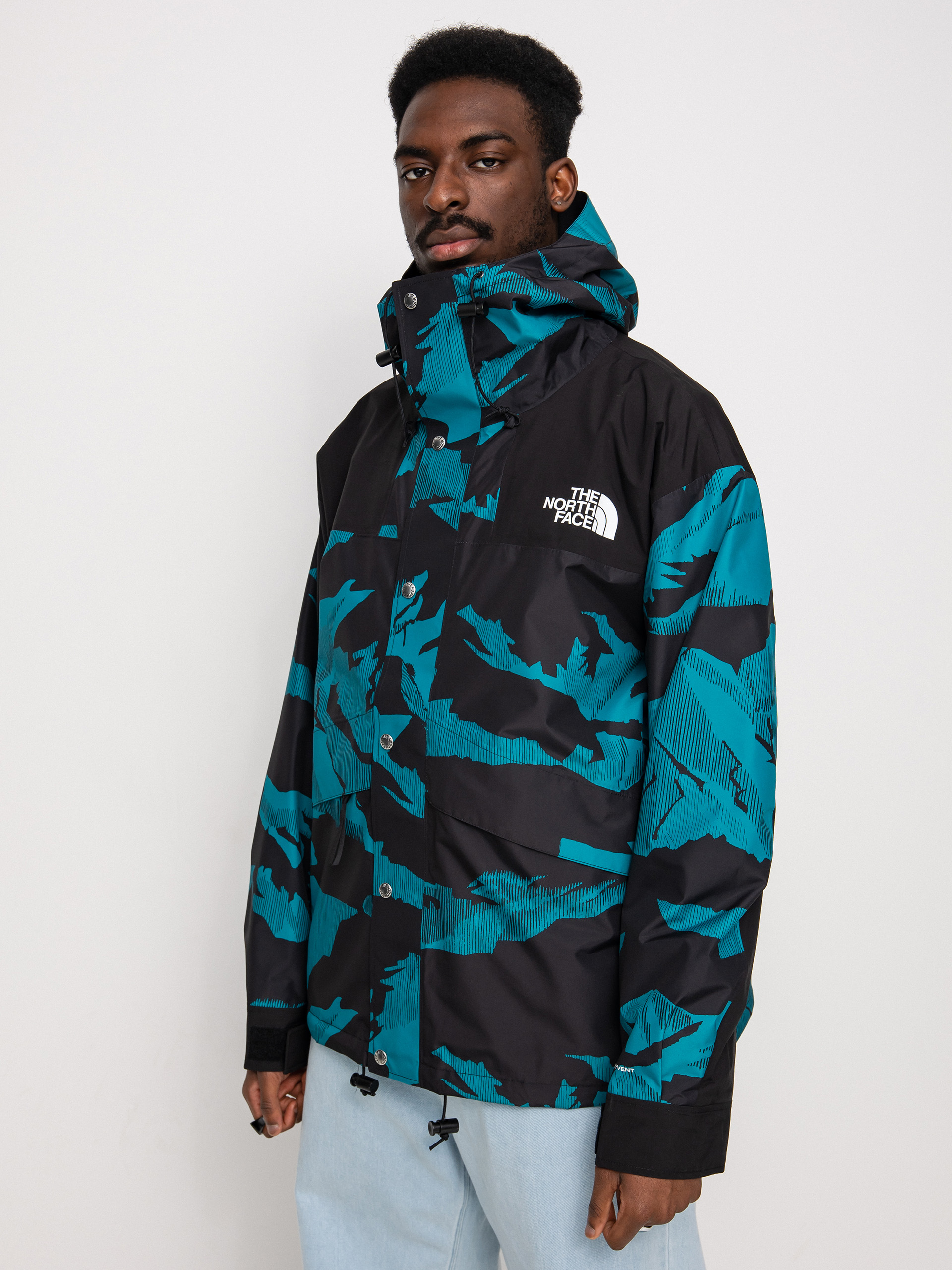 The North Face Printed 86 Retro Mountain Dzseki (harbor blue mountain peak print)