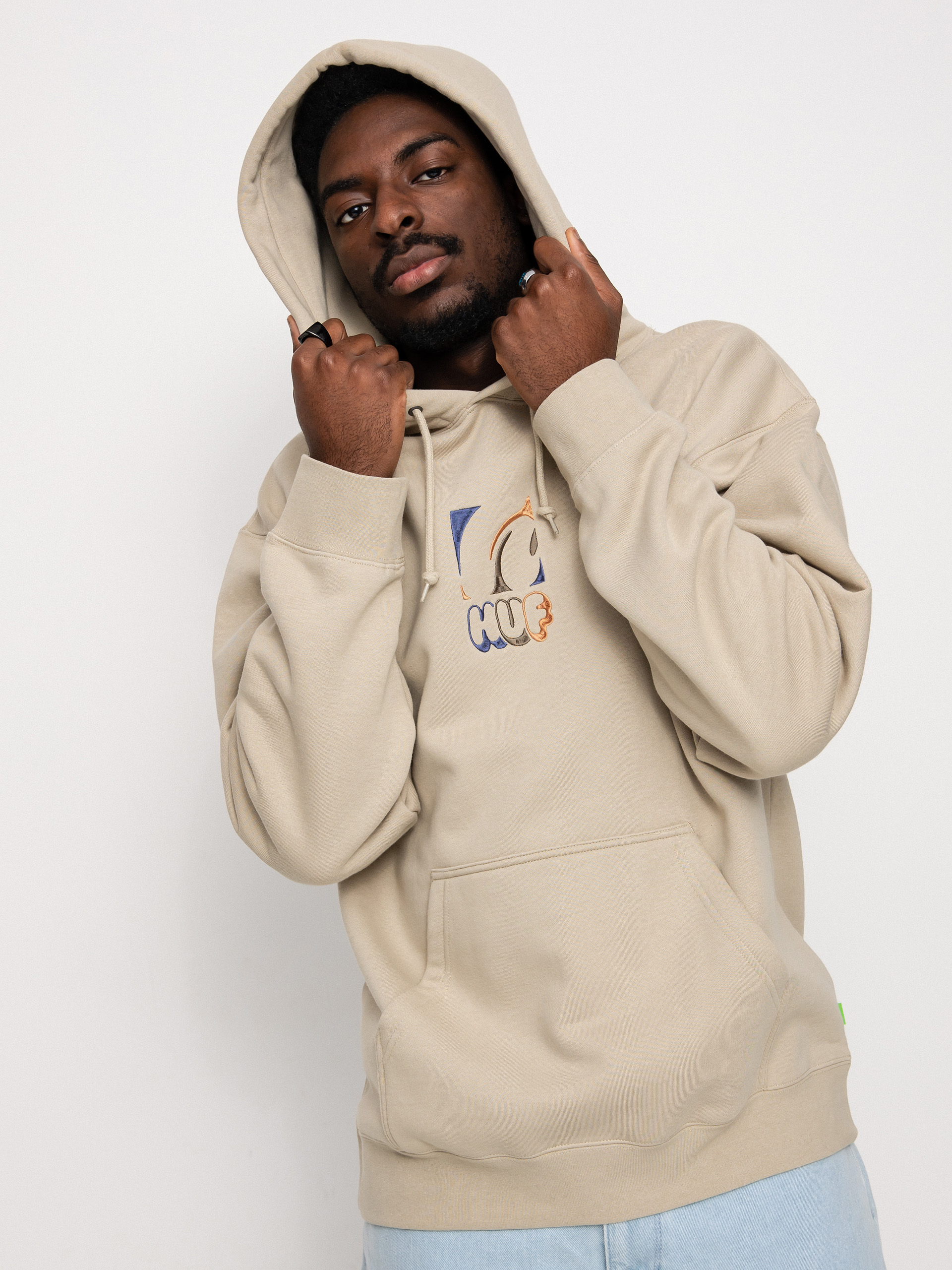 HUF H Dog HD Kapucnis pulóver (sand)