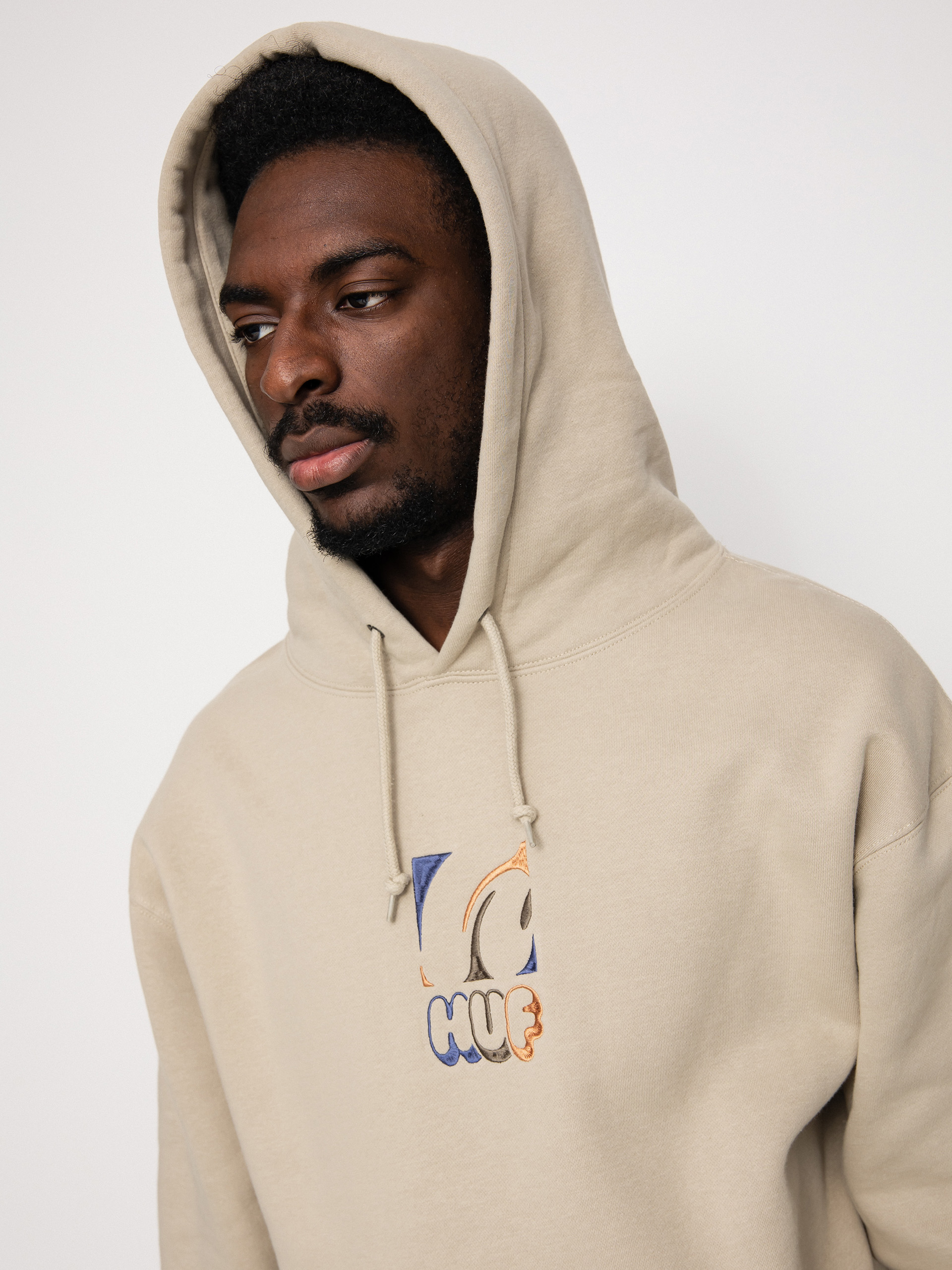 HUF H Dog HD Kapucnis pulóver (sand)