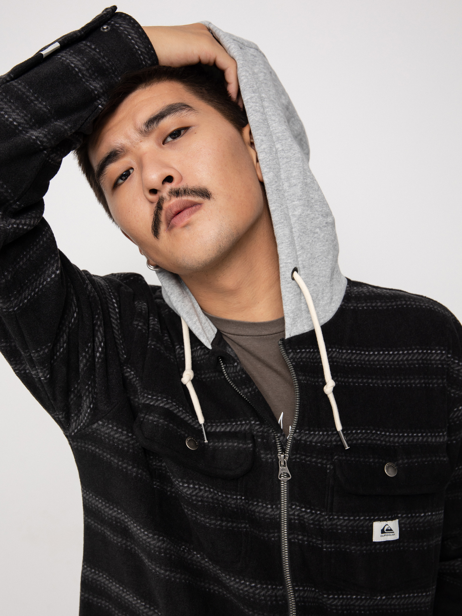 Quiksilver Super Swell Dzseki (black super stripe)