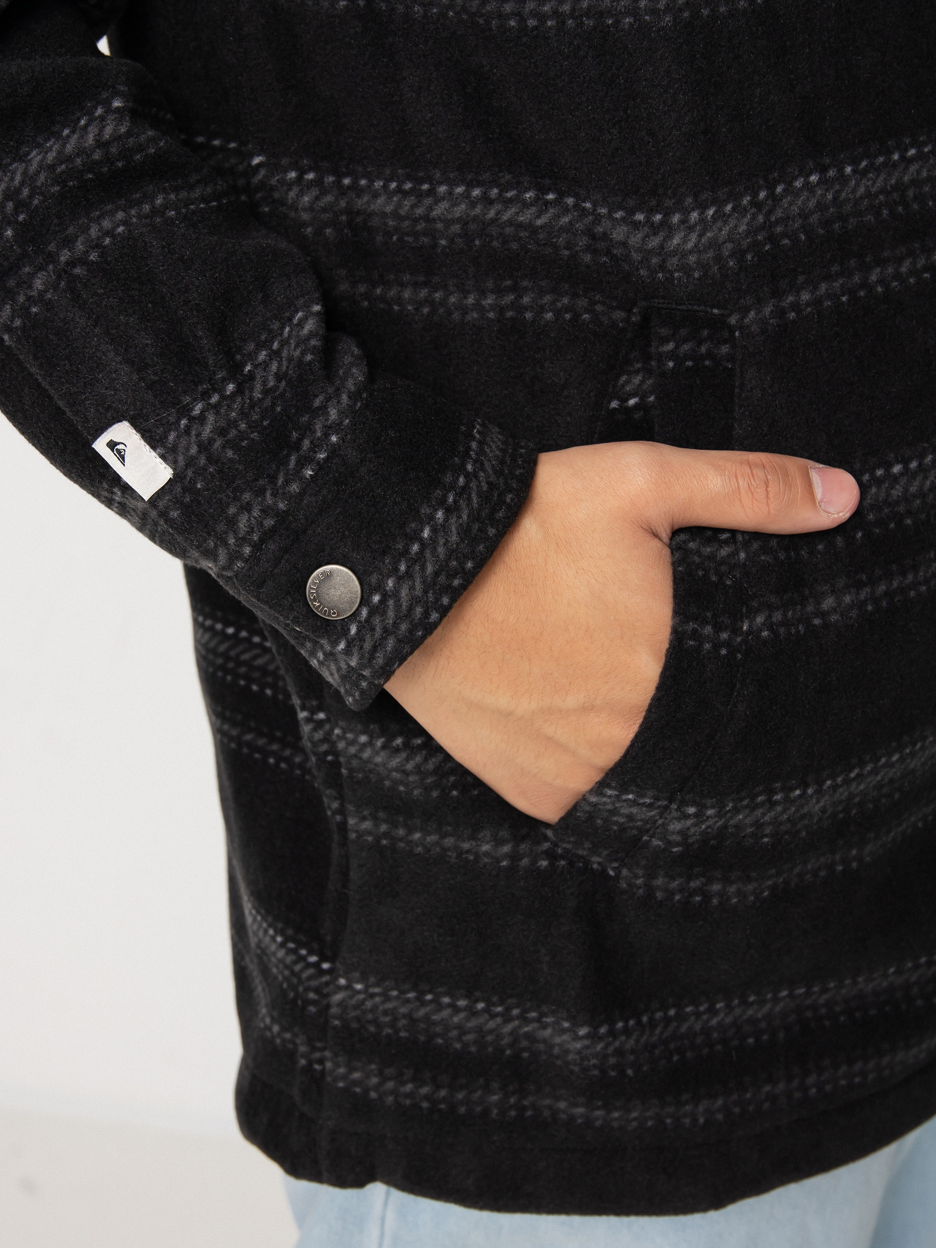 Quiksilver Super Swell Dzseki (black super stripe)