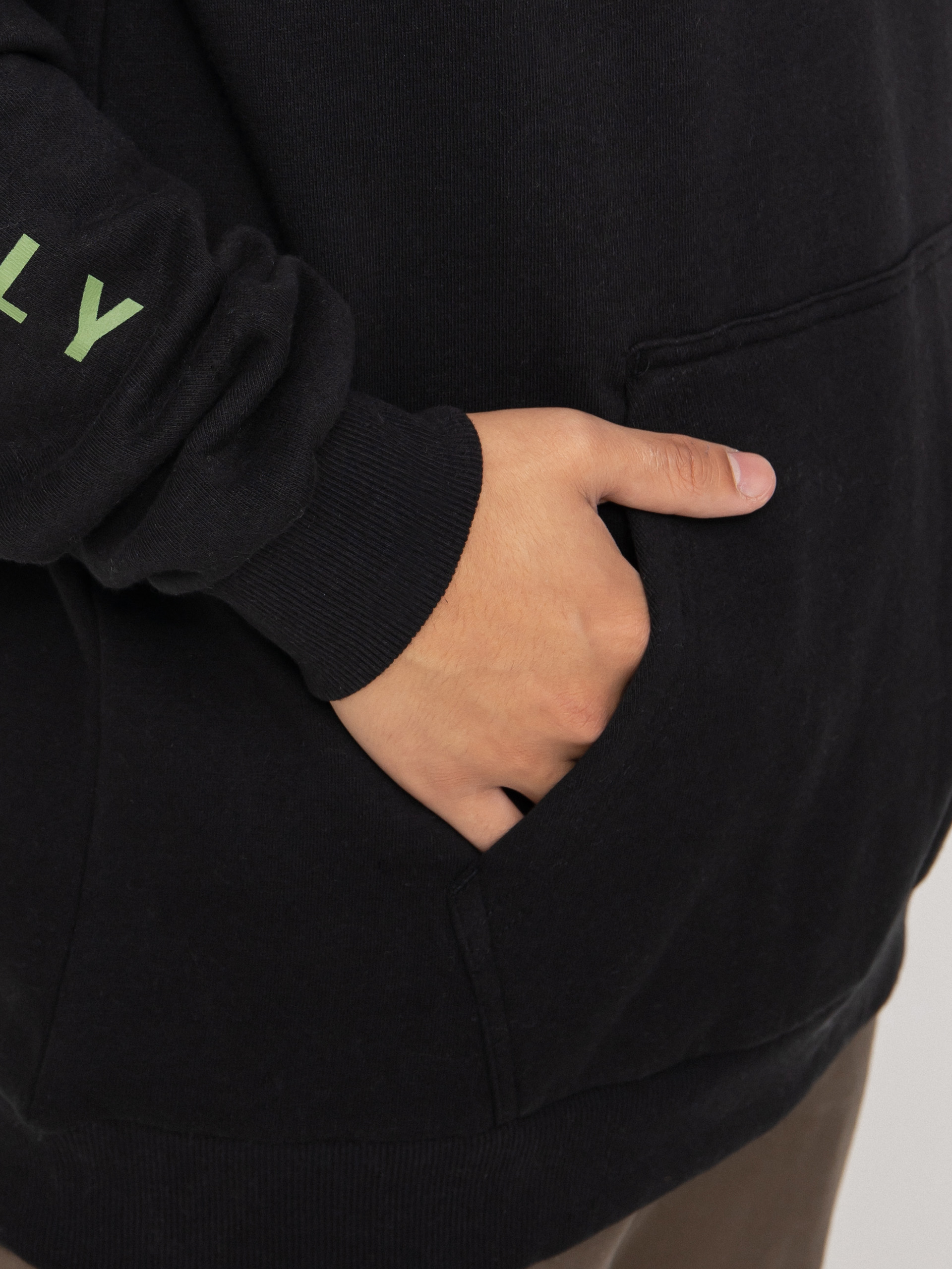 Brixton Crest HD Kapucnis pulóver (black/epsom green/white)