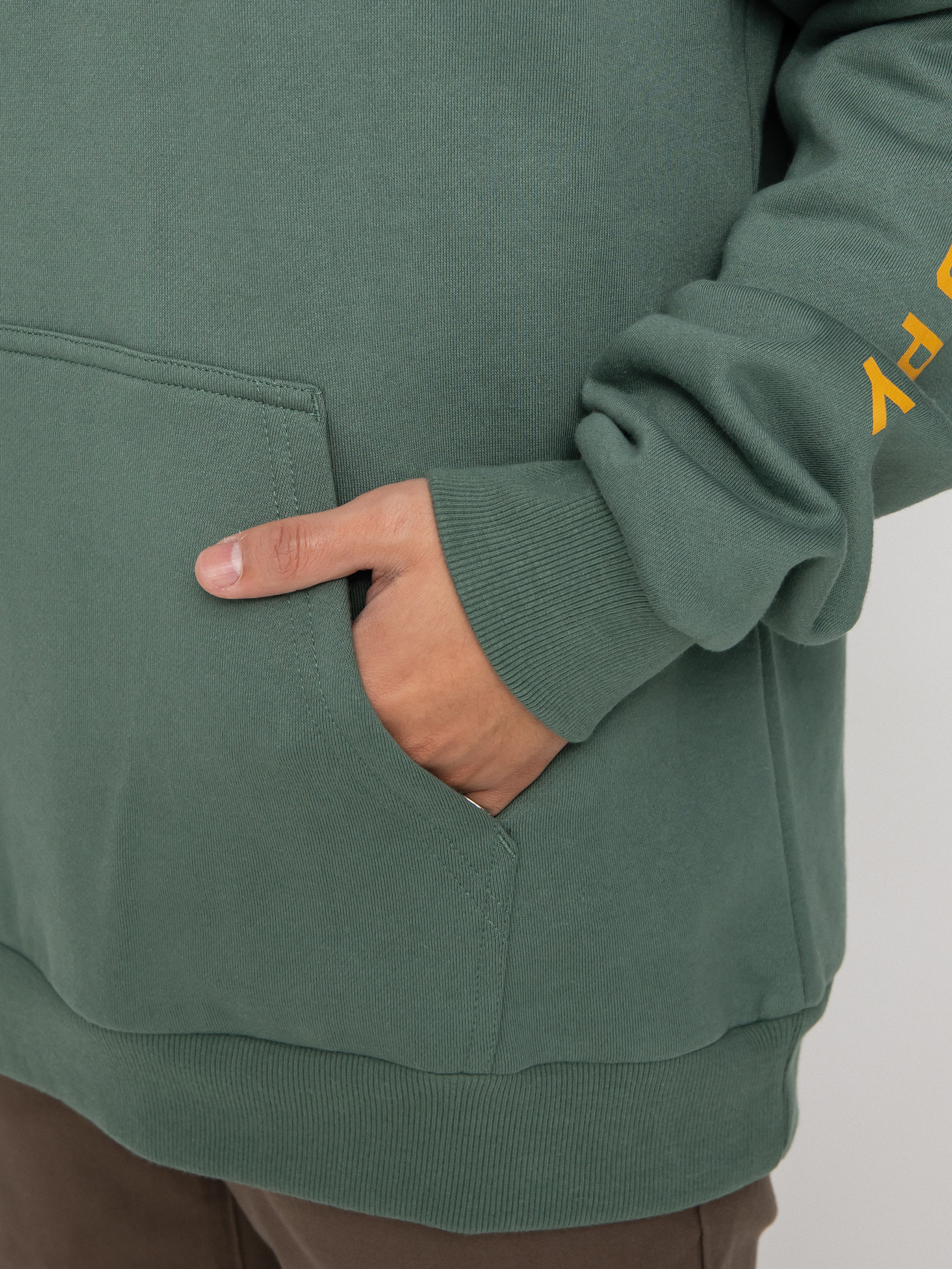 Brixton Crest HD Kapucnis pulóver (deep forest/bright gold/white)