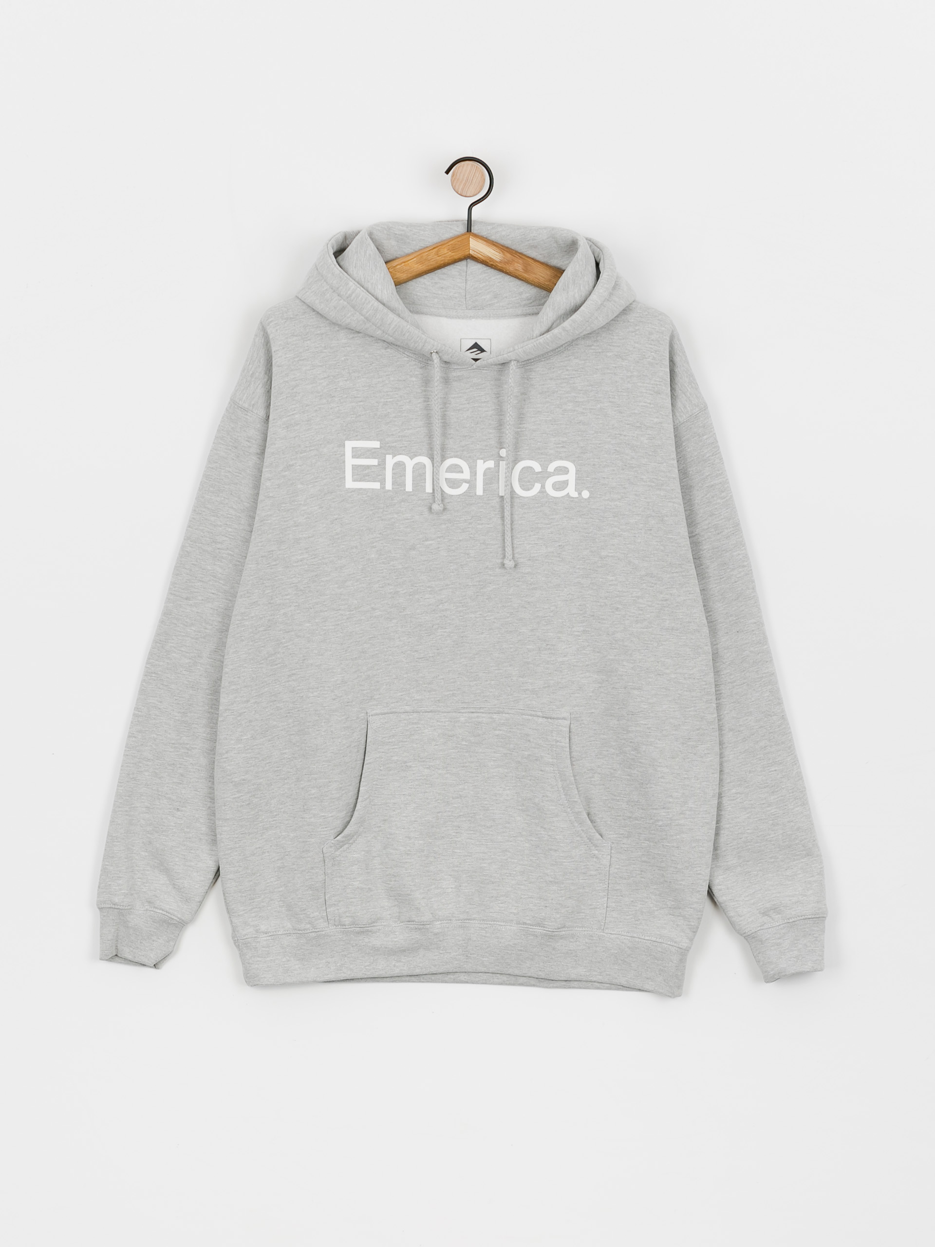 Emerica Pure Logo HD Kapucnis pulóver (light grey)