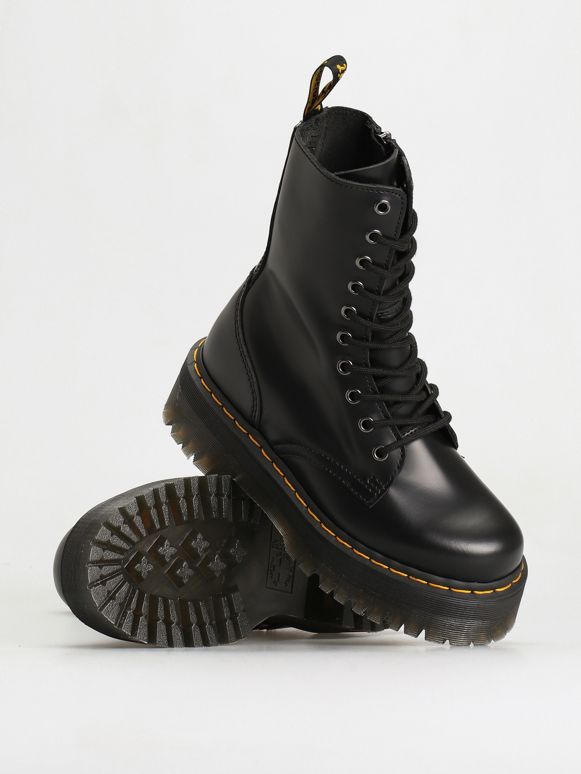 Dr. Martens Jadon Hi Cipők Wmn (black polished smooth)