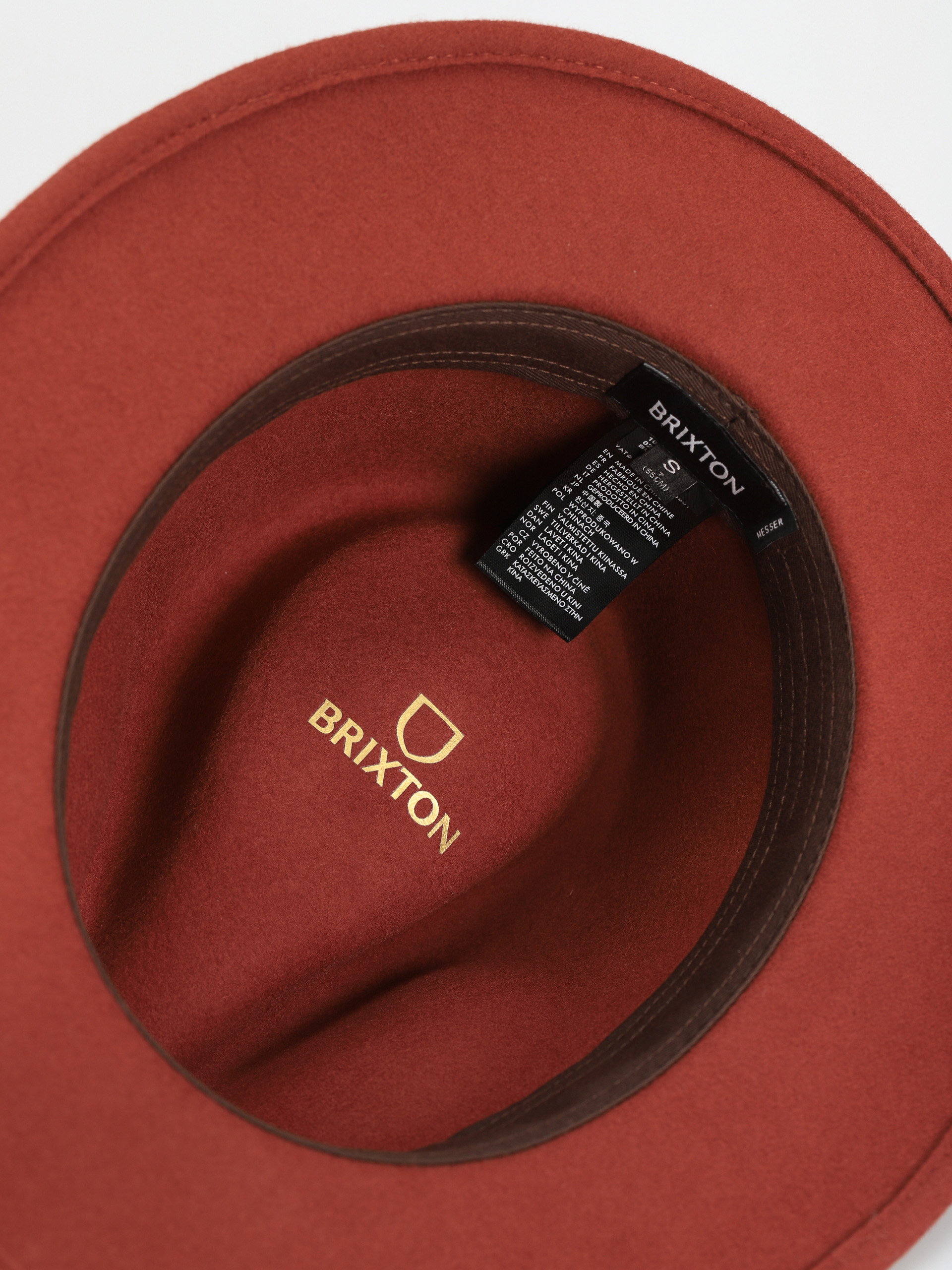 Brixton Messer Packable Fedora Kalap (burnt henna)