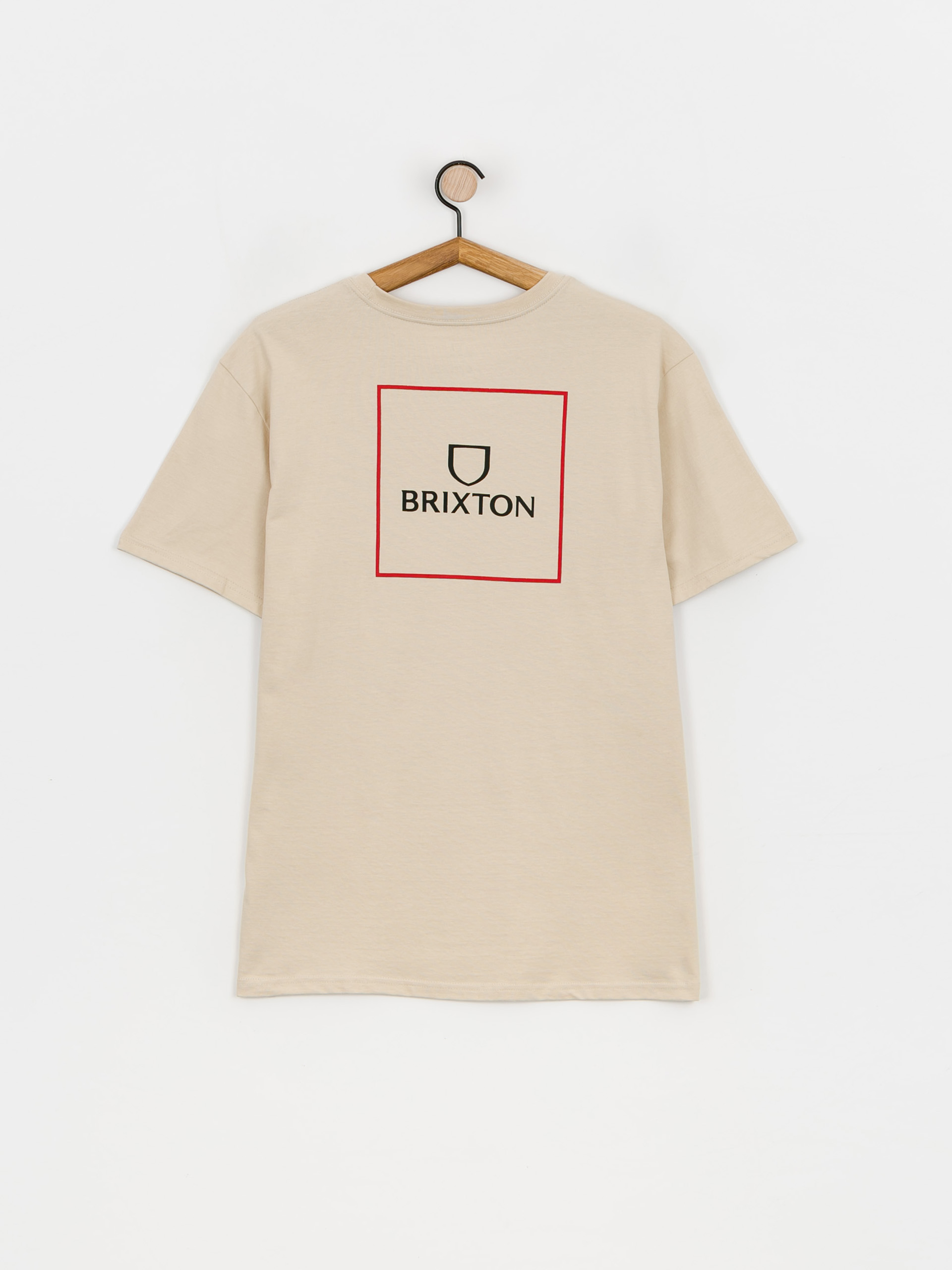 Brixton Alpha Square póló (cream/mars red)