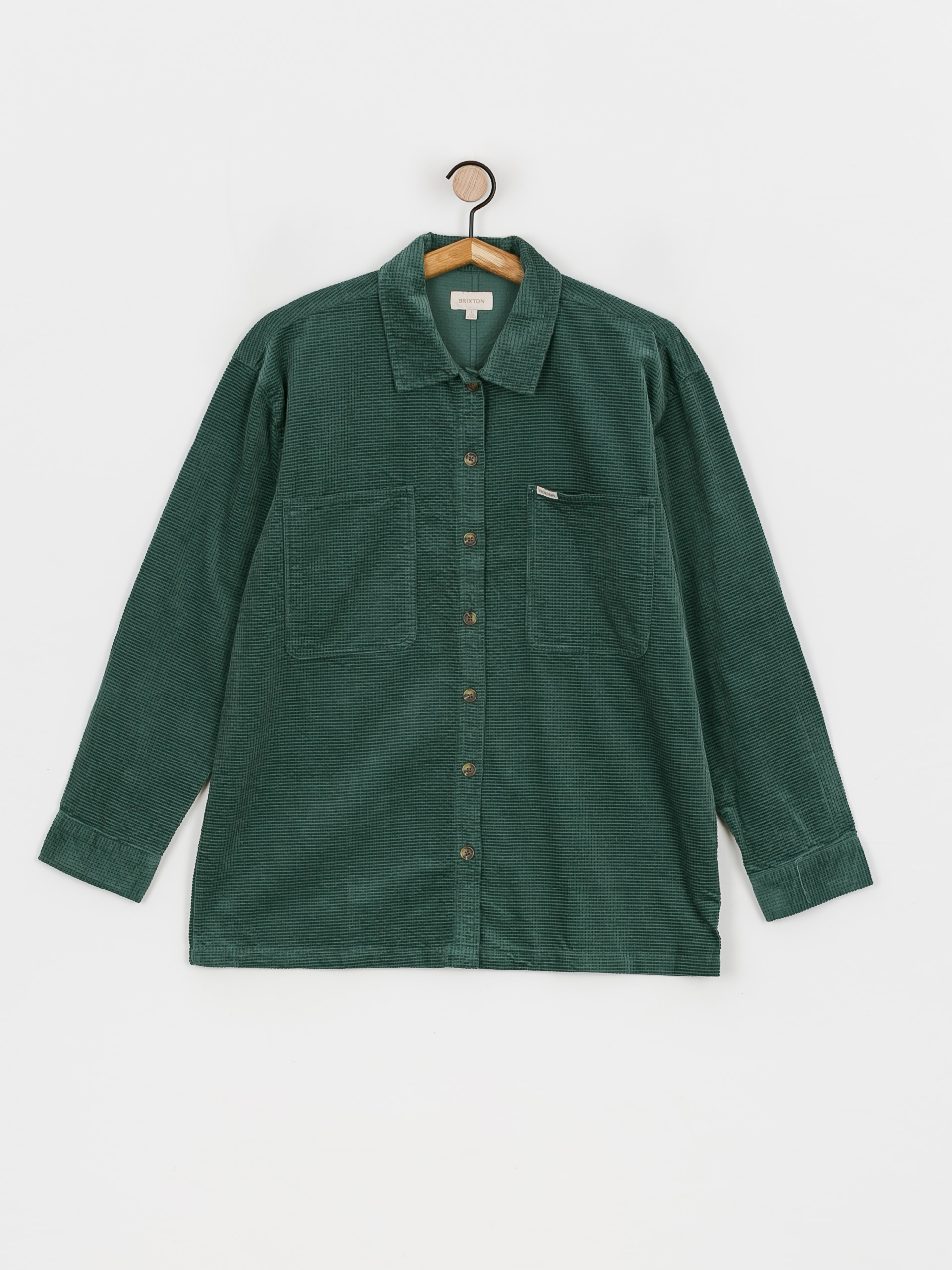 Brixton Dundee Corduroy Overshirt Ing Wmn (emerald)