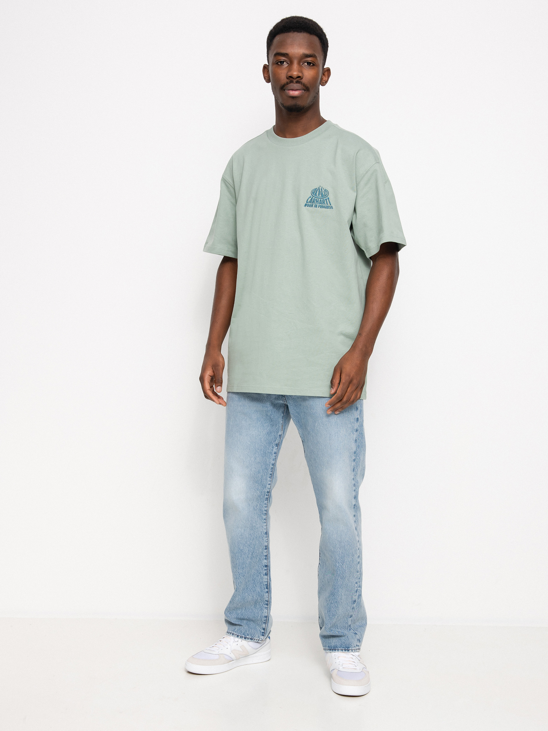 Carhartt WIP City póló (misty sage/deep teal)