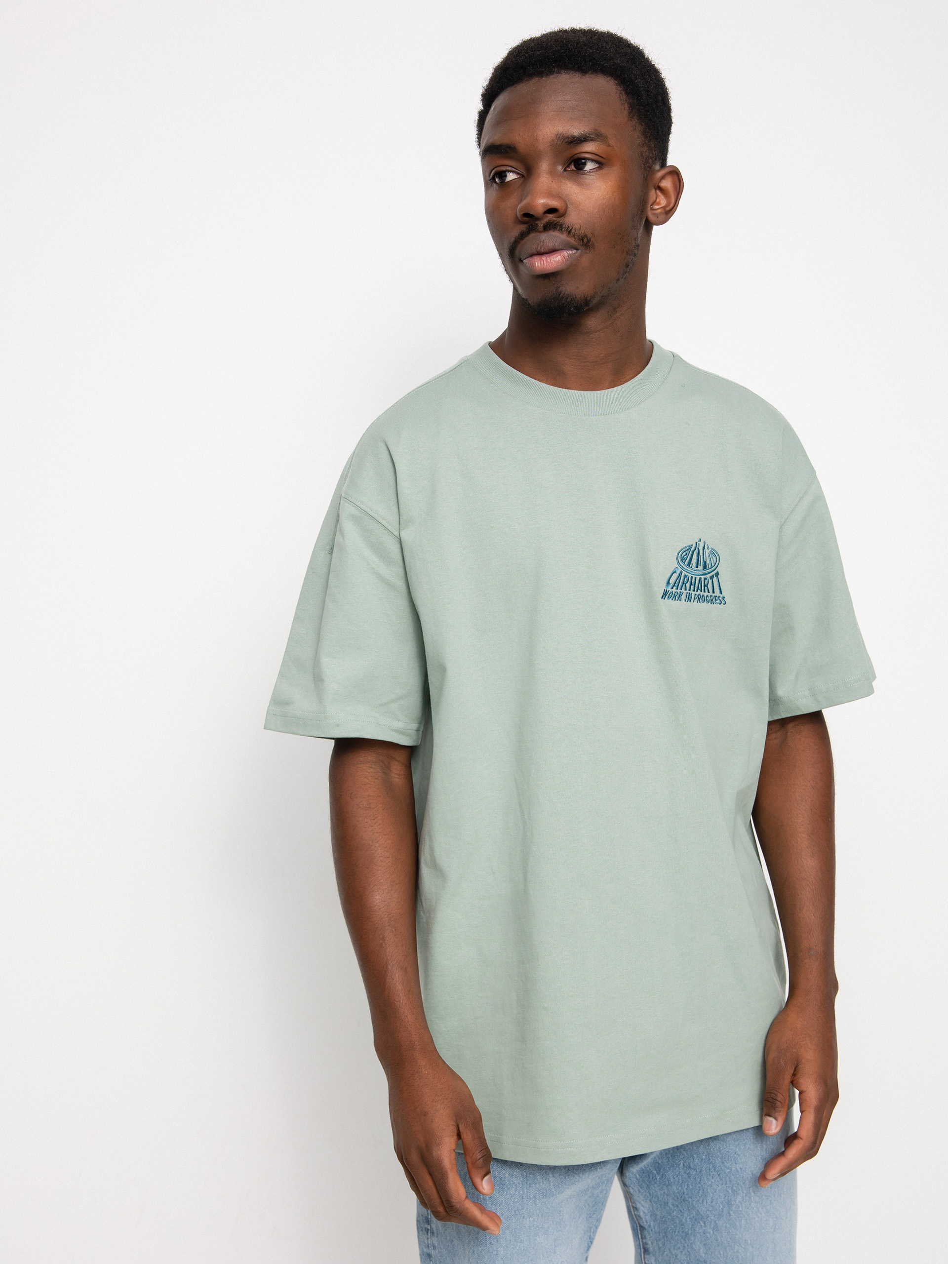 Carhartt WIP City póló (misty sage/deep teal)