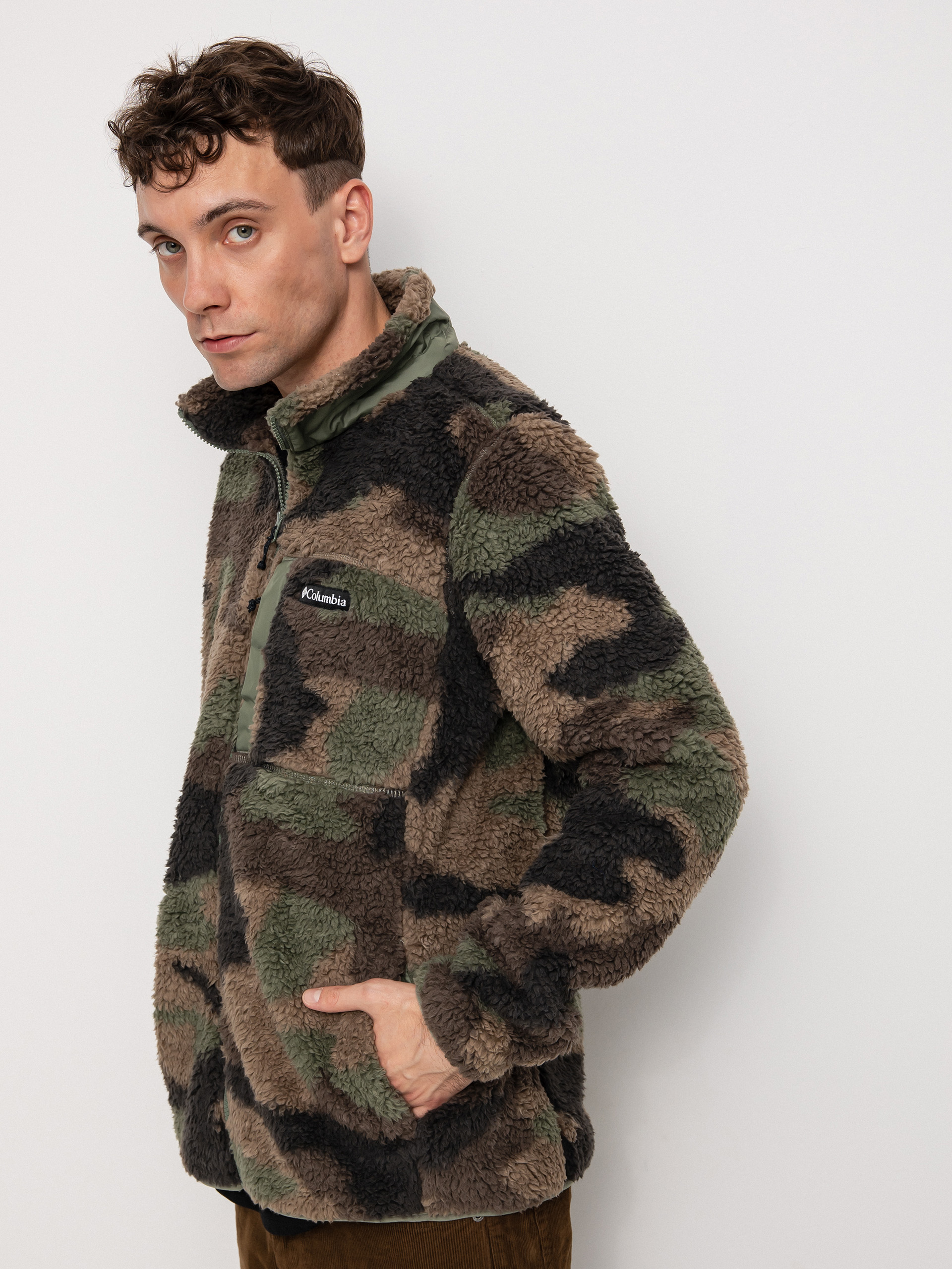 Férfi Columbia Winter Pass Print Fleece Full Zip Polár pulóver (cypress mod cam)