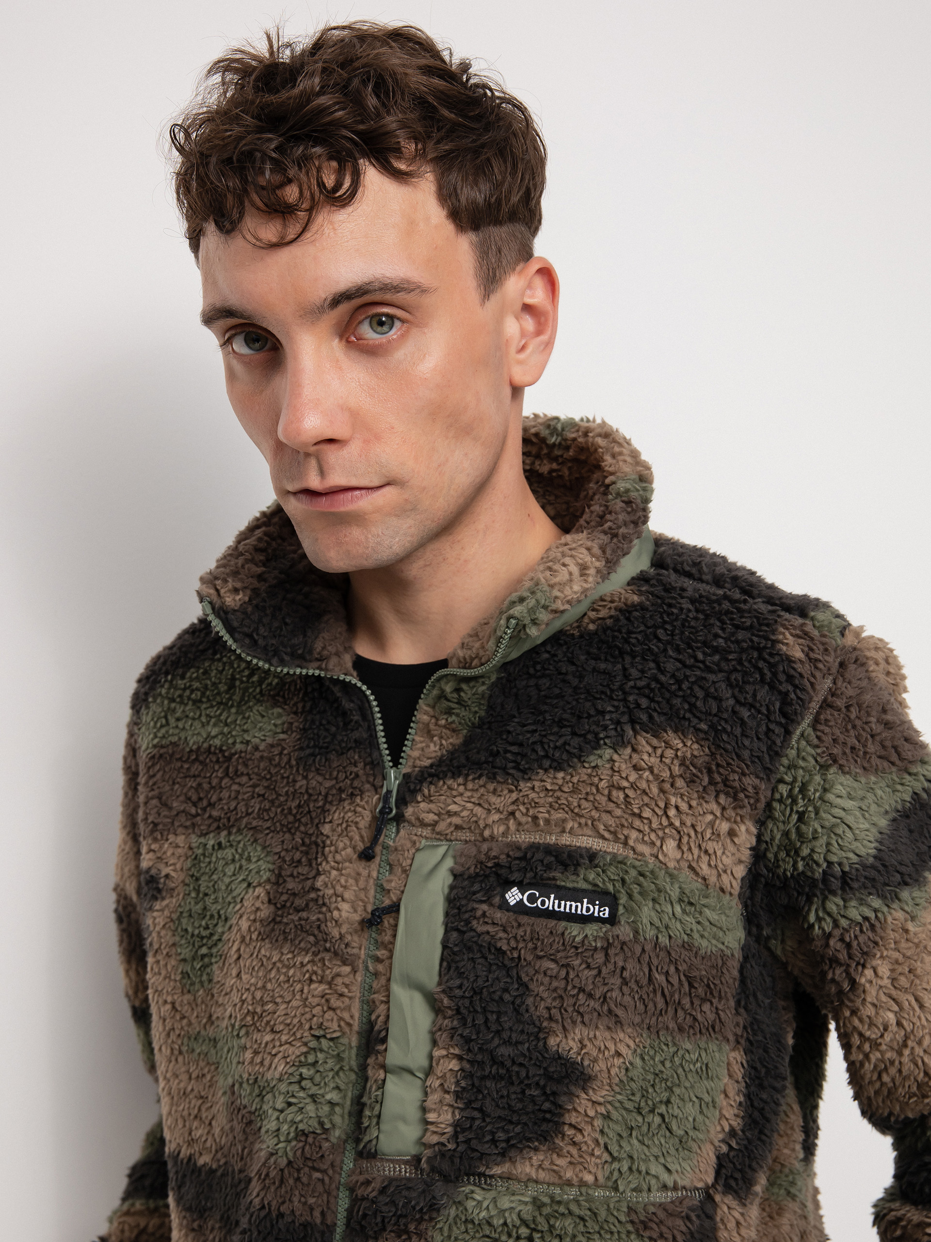 Férfi Columbia Winter Pass Print Fleece Full Zip Polár pulóver (cypress mod cam)