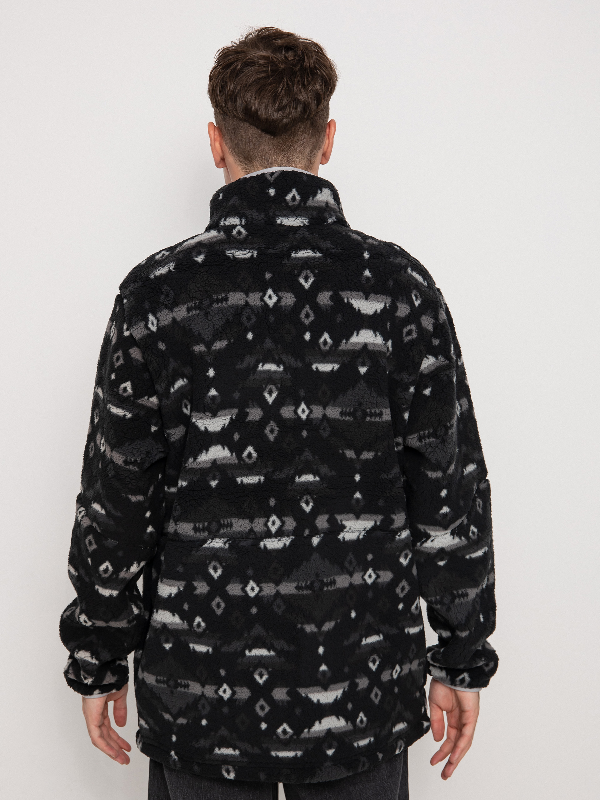 Férfi Columbia Mountainside Printed Full Zip Polár pulóver (black rocky mou)