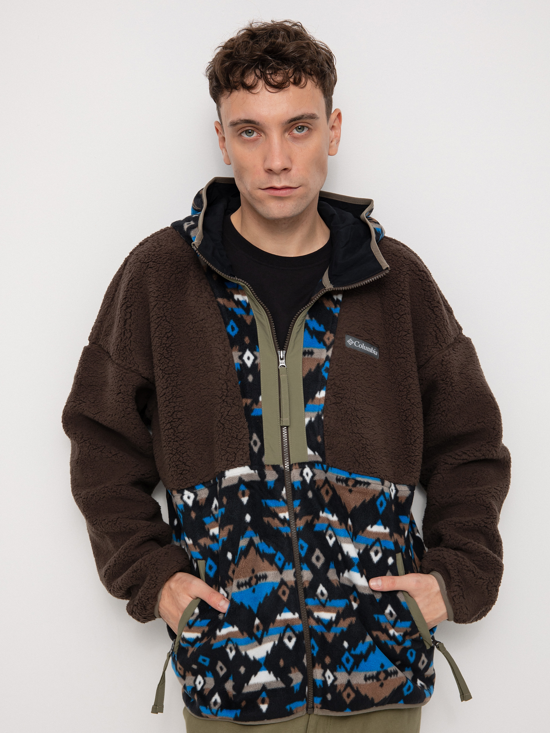 Férfi Columbia Backbowl Sherpa FHD Polár pulóver (cordovan brigh)