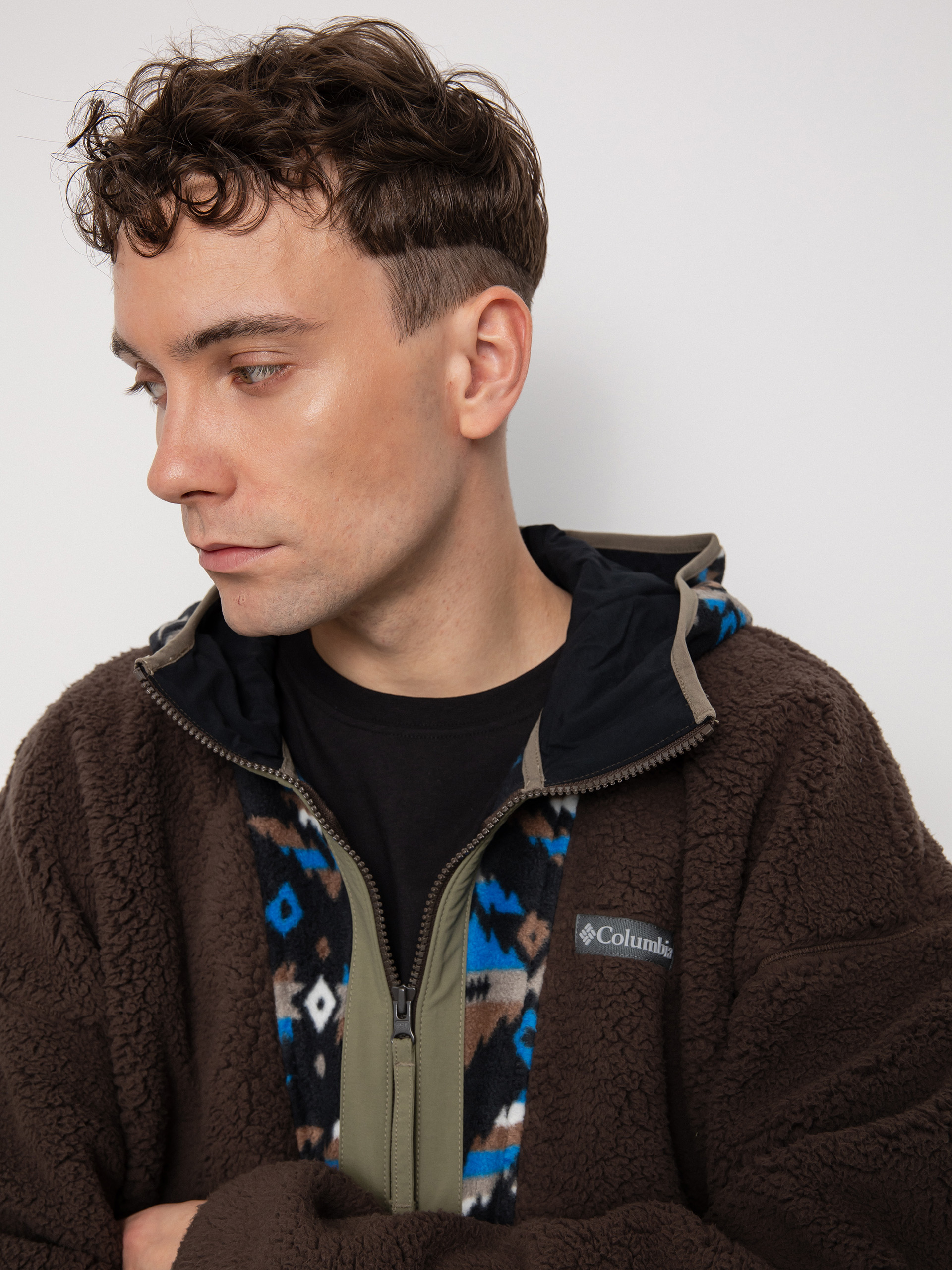 Férfi Columbia Backbowl Sherpa FHD Polár pulóver (cordovan brigh)