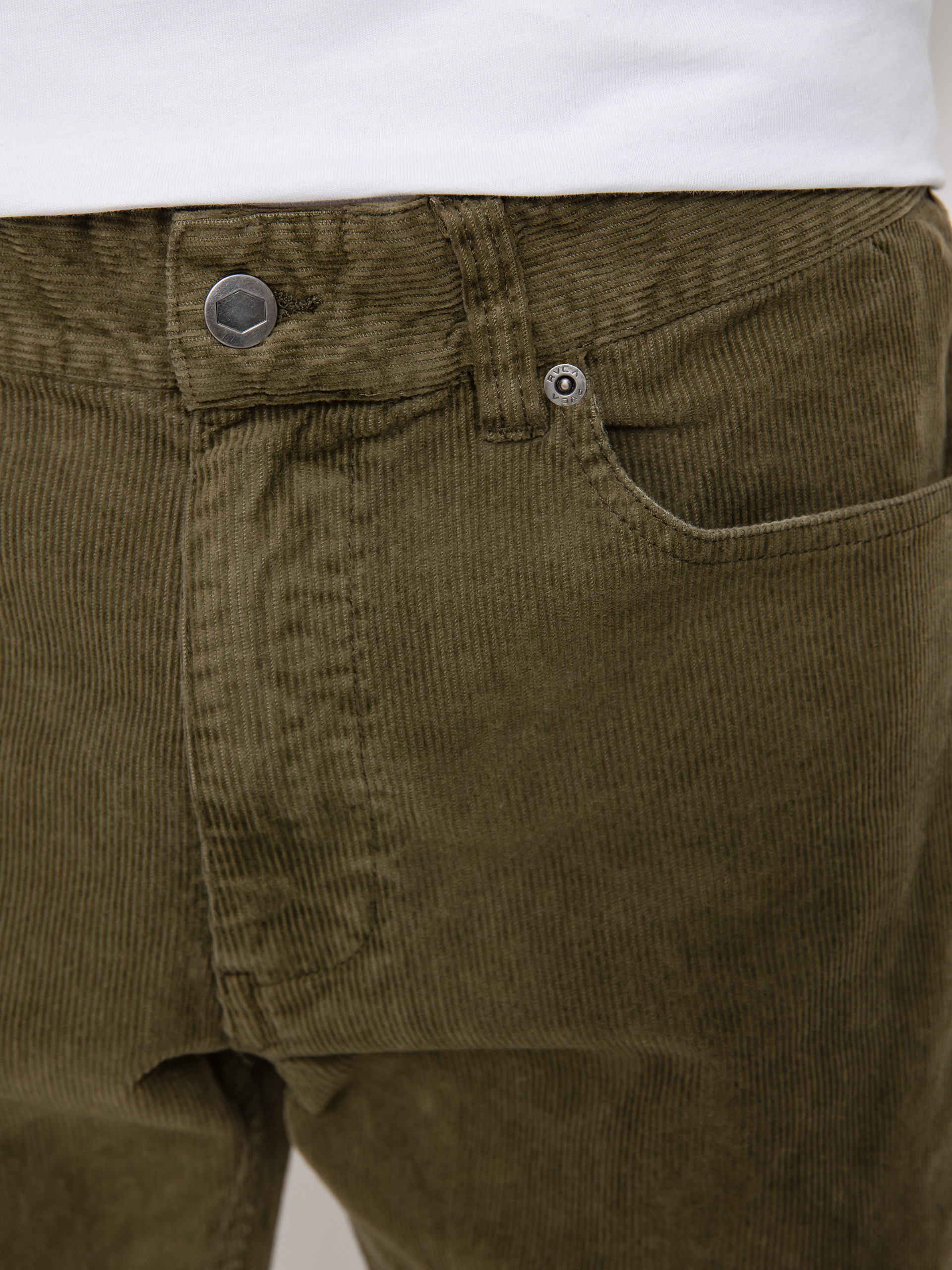 RVCA Daggers Pigment Cord Kisnadrág (olive)