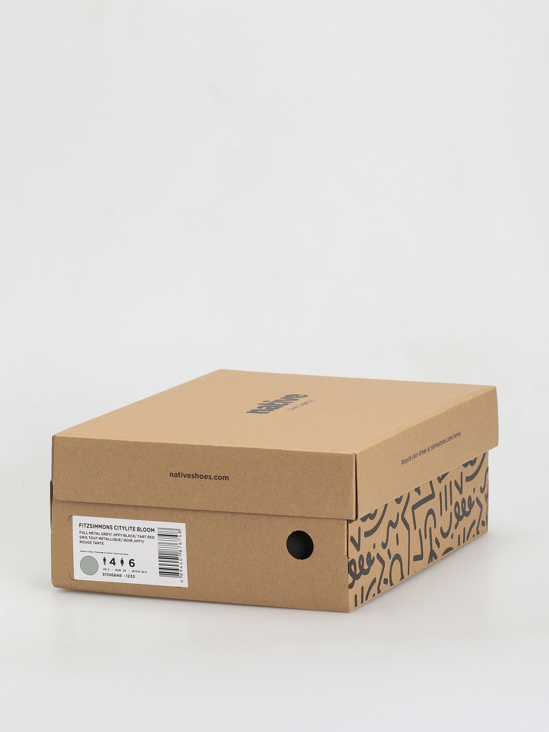 Native Fitzsimmons Citylite Téli cipők (full metal grey/jiffy black/tart red laces)