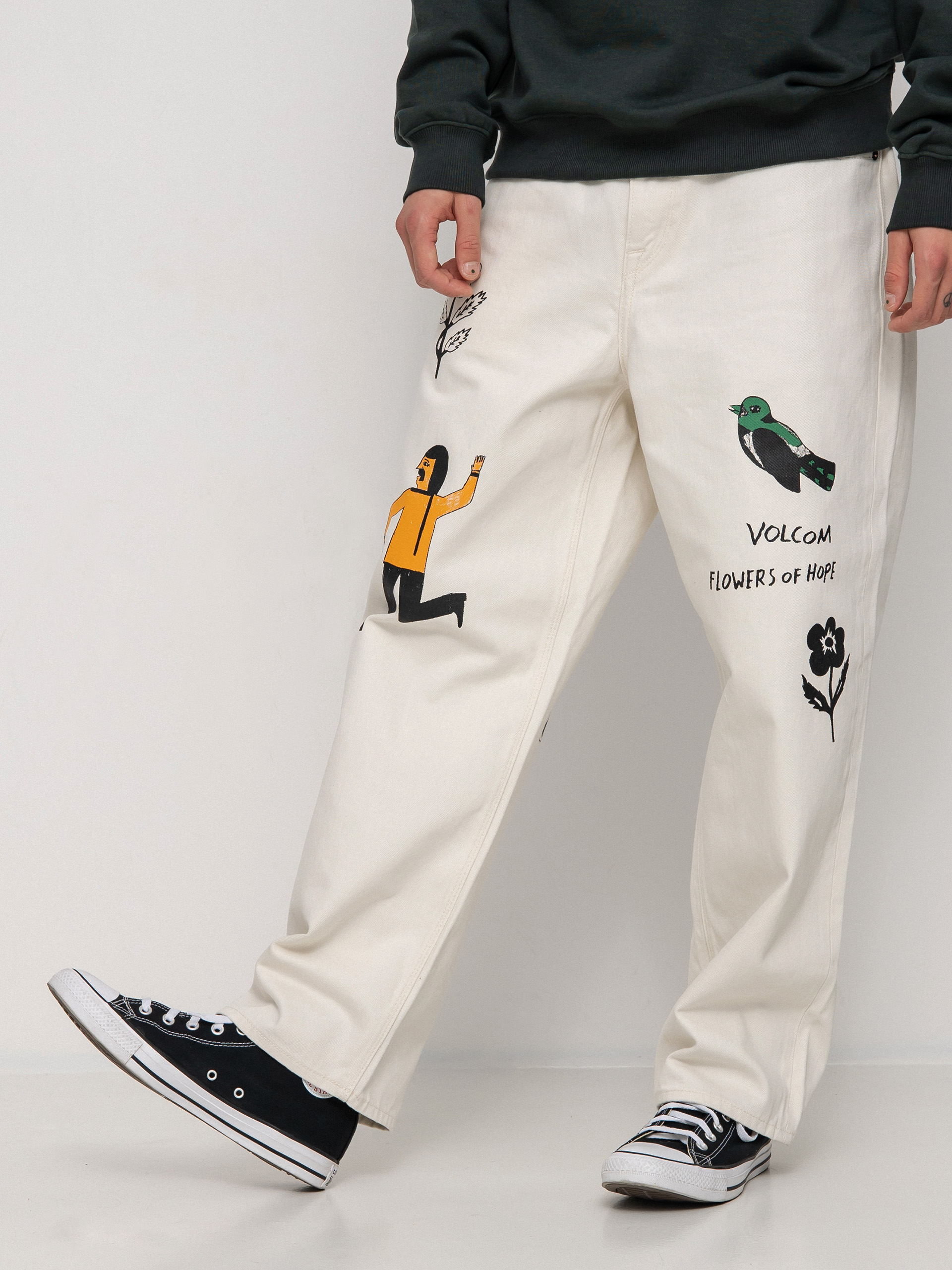 Volcom Fa Bob Mollema Denim Kisnadrág (whitecap grey)