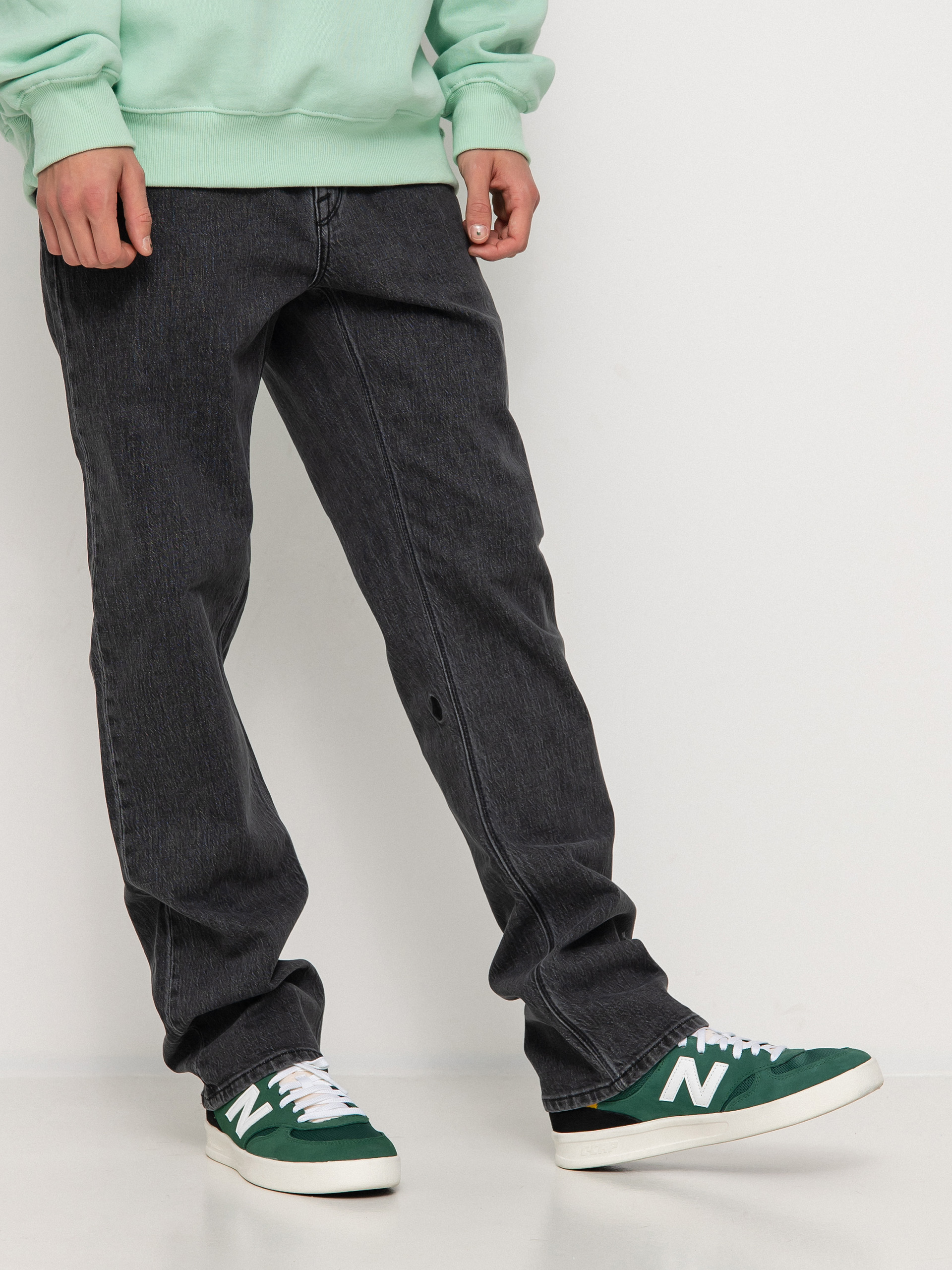 Volcom Solver Denim Kisnadrág (stoney black)