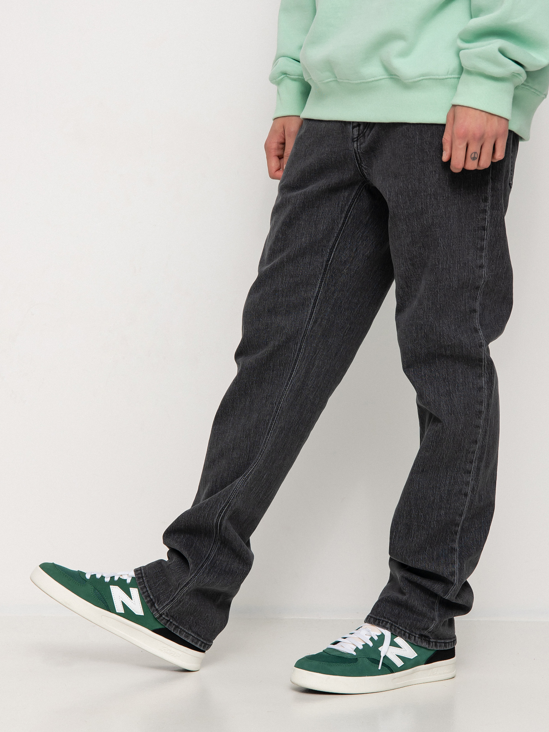 Volcom Solver Denim Kisnadrág (stoney black)