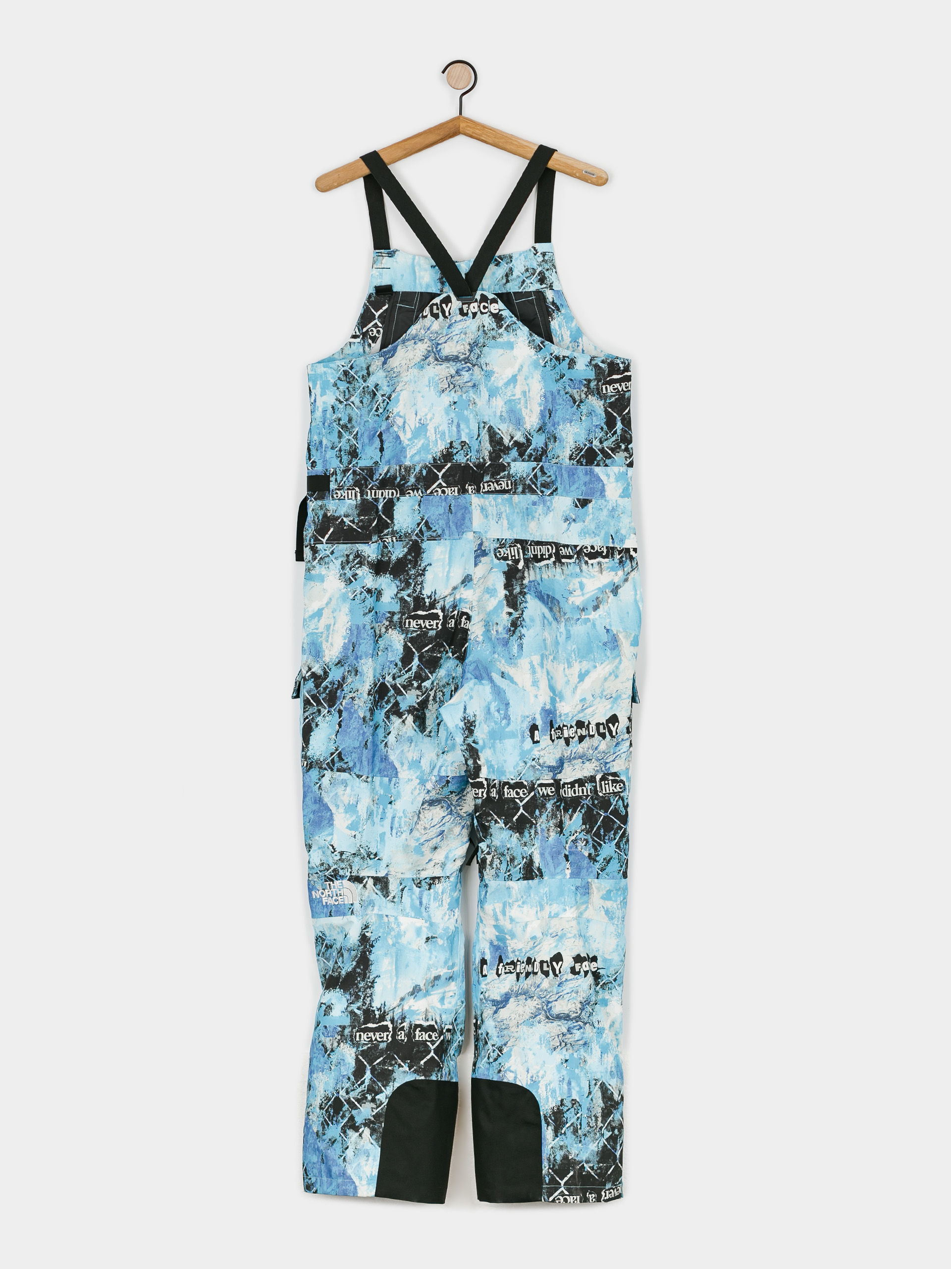 Férfi The North Face Printed Dragline Bib Snowboard nadrág (norse blue/cole navin/never a face print)