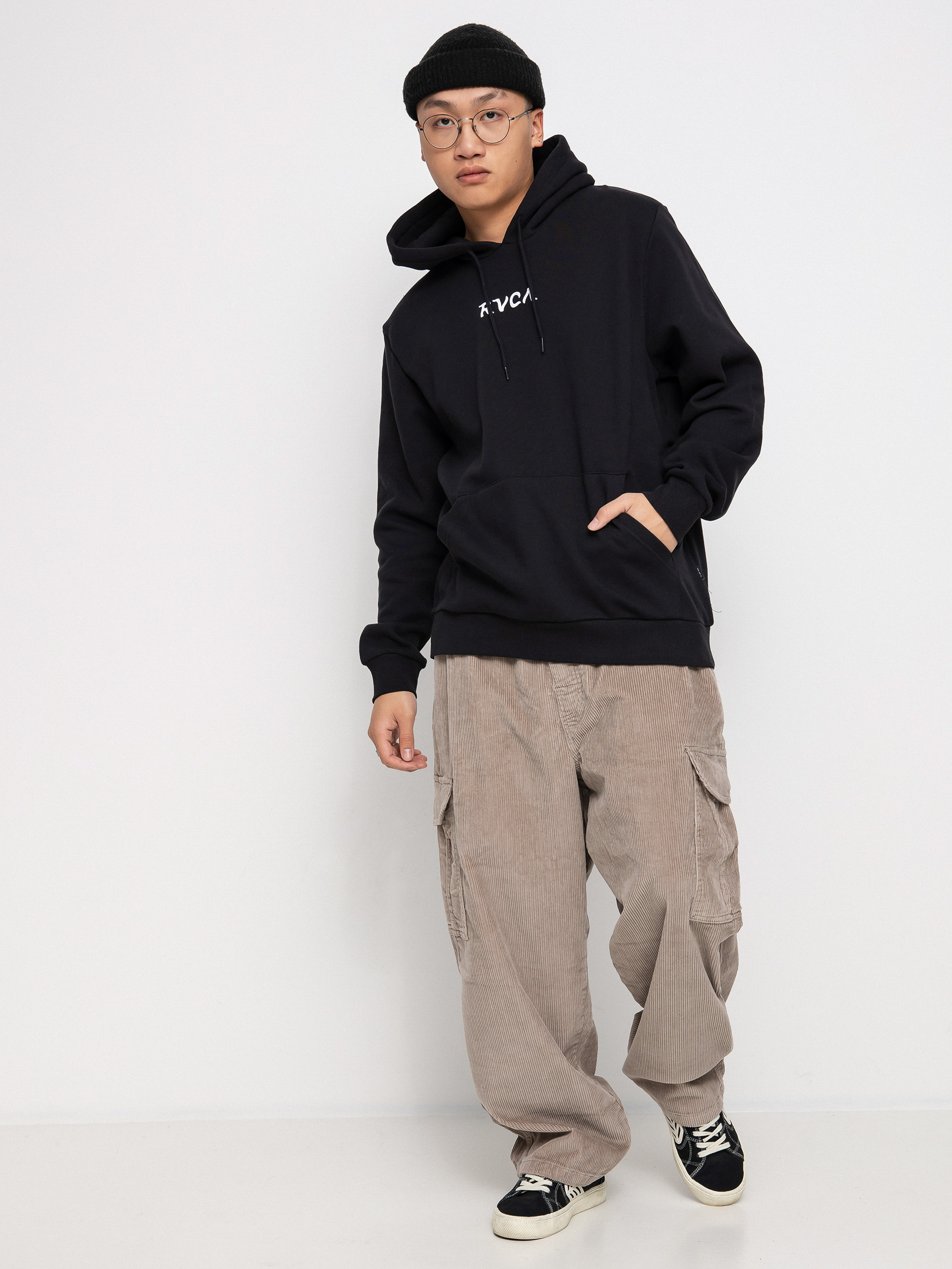 RVCA Final Trip HD Kapucnis pulóver (black)