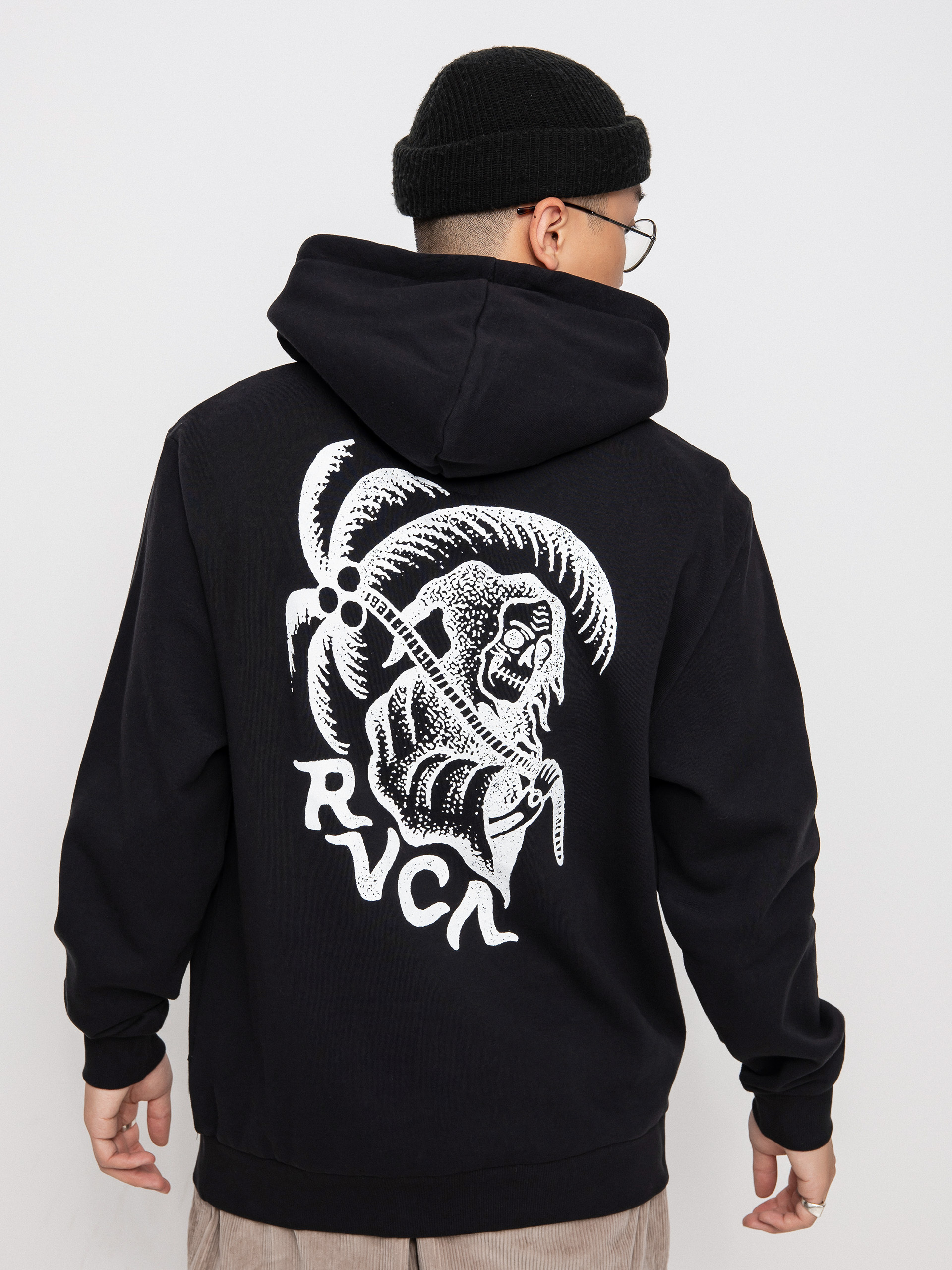 RVCA Final Trip HD Kapucnis pulóver (black)