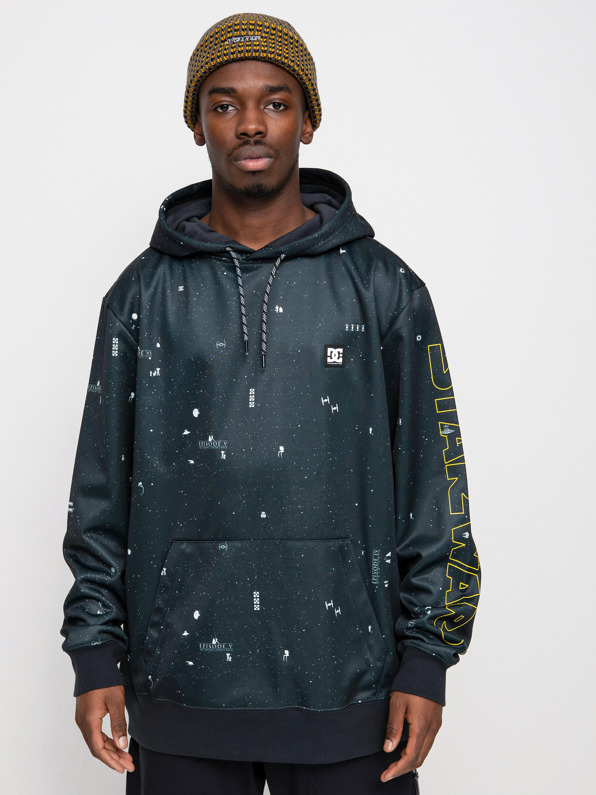 Férfi DC X Star Wars Snowstar Thermo pulóver (black/yellow)