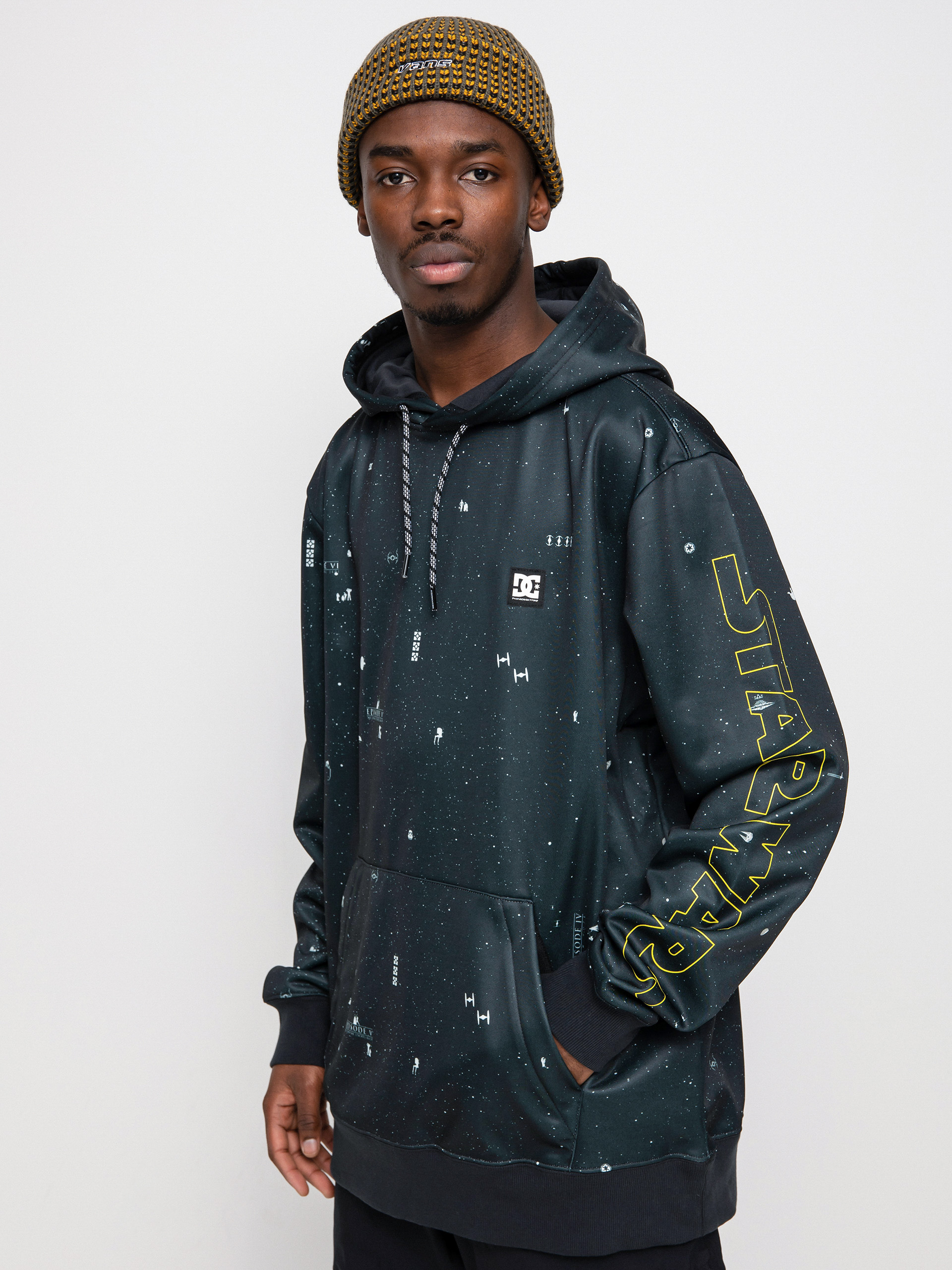 Férfi DC X Star Wars Snowstar Thermo pulóver (black/yellow)
